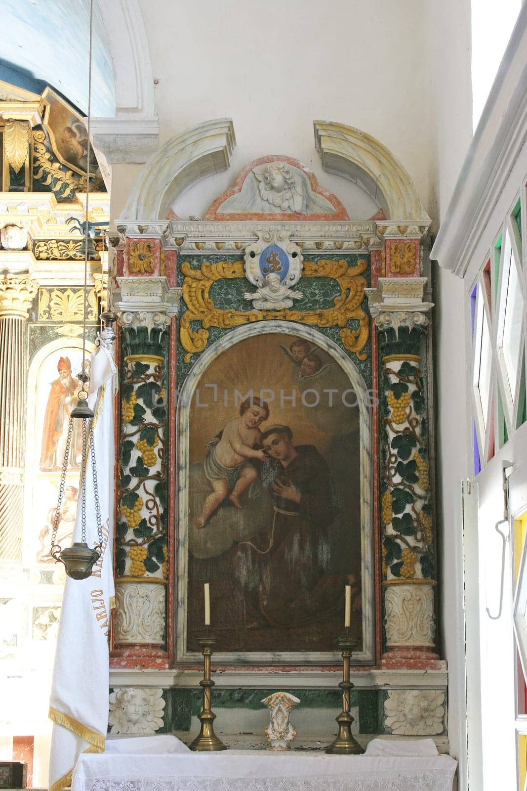 Altar of Saint Anthony of Padua in the Church Our Lady of Mount Carmel in Orebic, Croatia
