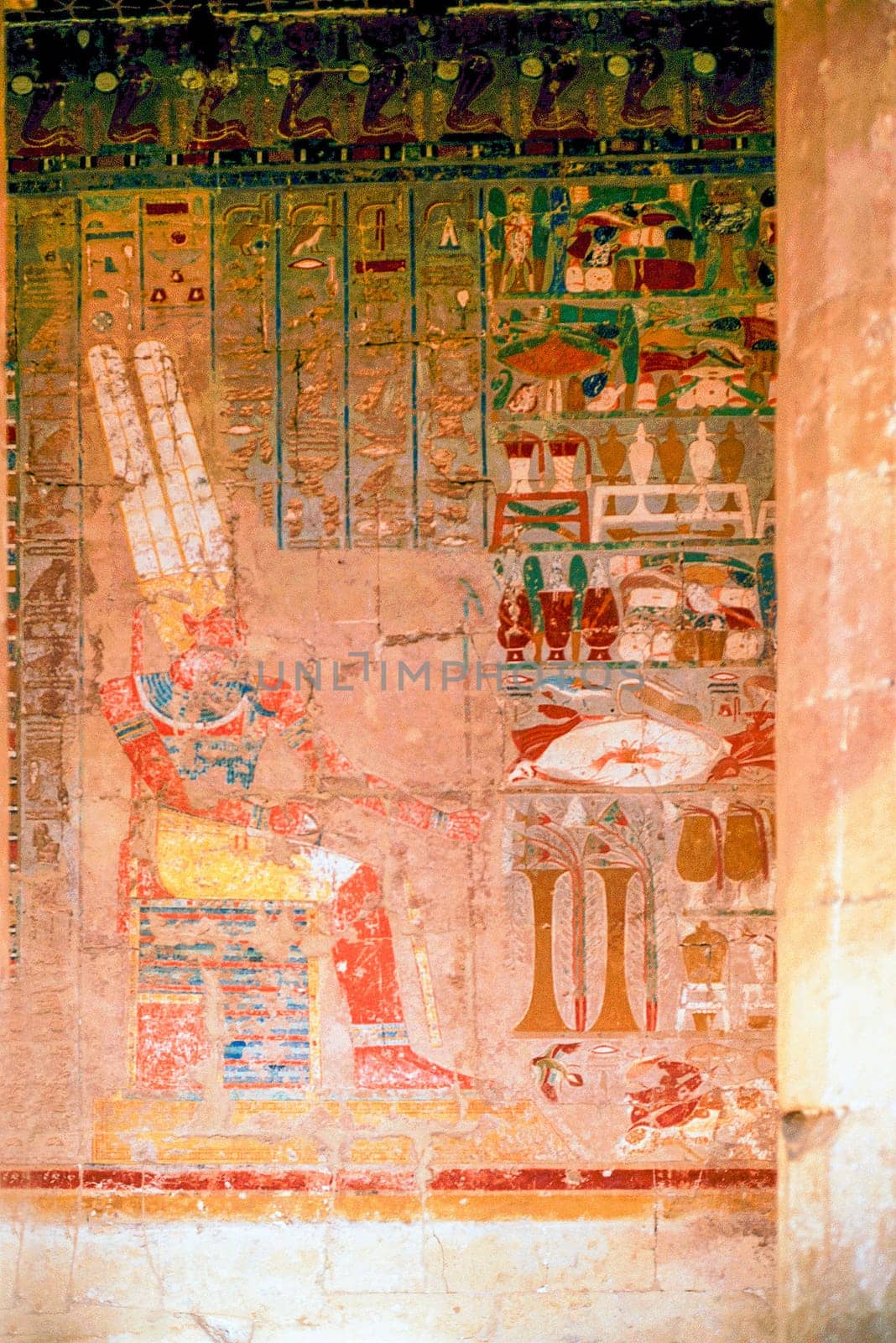 Wall painting in The Temple of Hatshepsut, Egypt