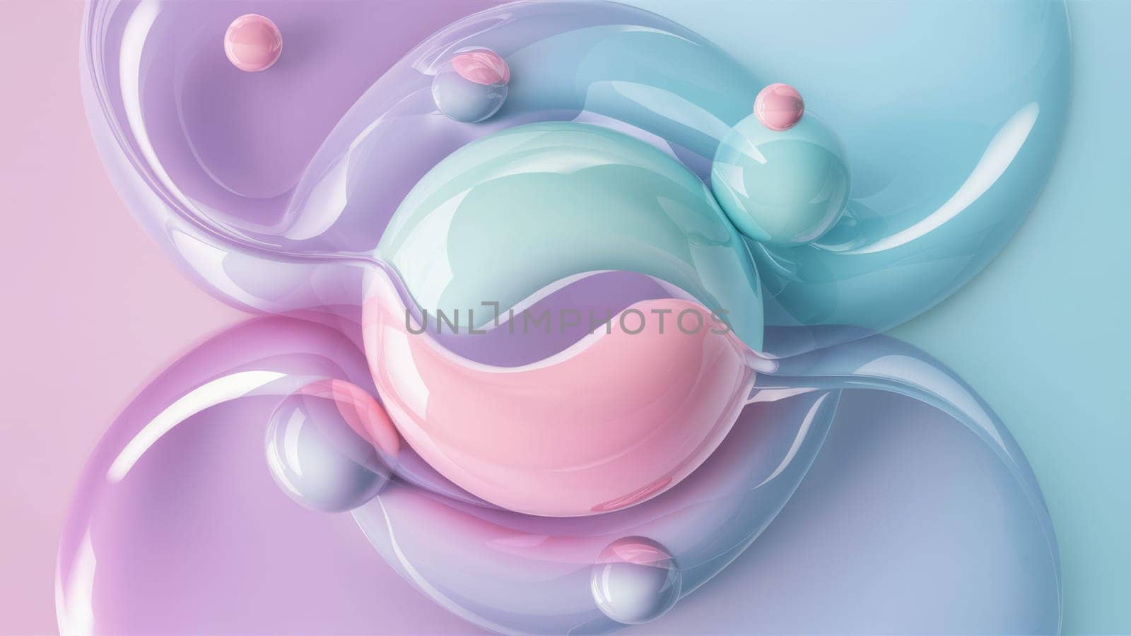 Abstract background with flowing shapes and pastel colors, creating a soft and harmonious visual effect.
