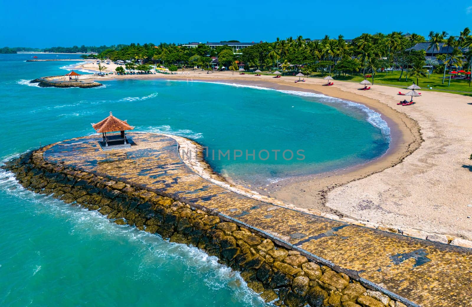 View of Nusa Dua resort area in the vicinity of Denpasar in southern Bali, Indonesia