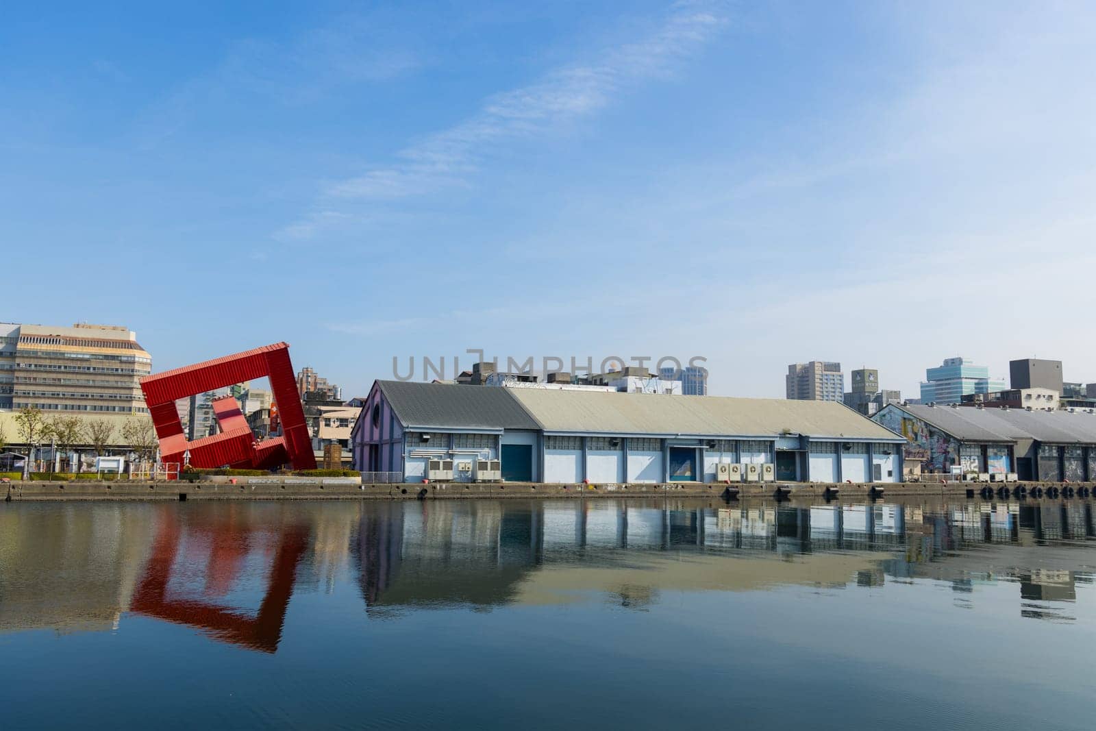 Kaohsiung, Taiwan 02 February 2024: Pier 2 art center in Kaohsiung of Taiwan