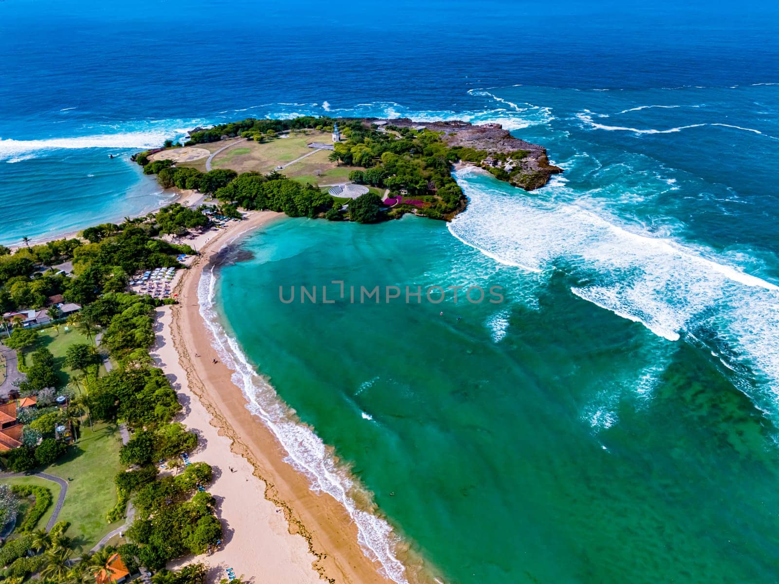 View of Nusa Dua resort area in the vicinity of Denpasar in southern Bali, Indonesia