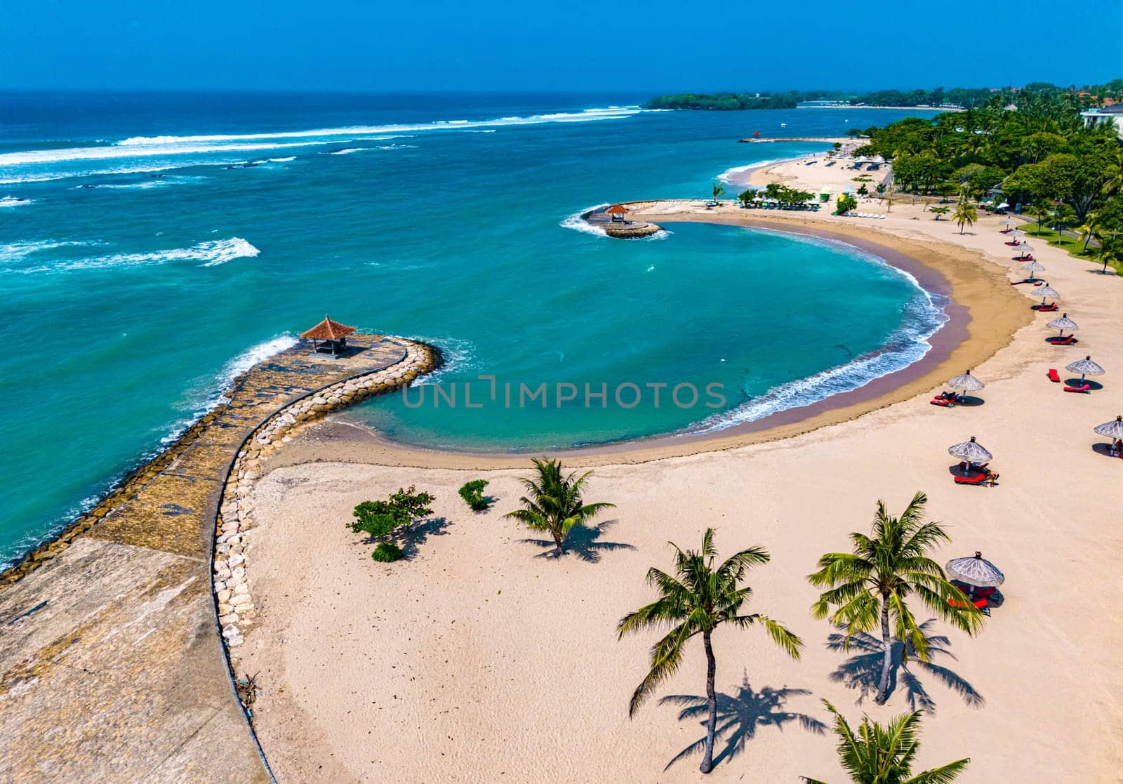 View of Nusa Dua resort area in the vicinity of Denpasar in southern Bali, Indonesia