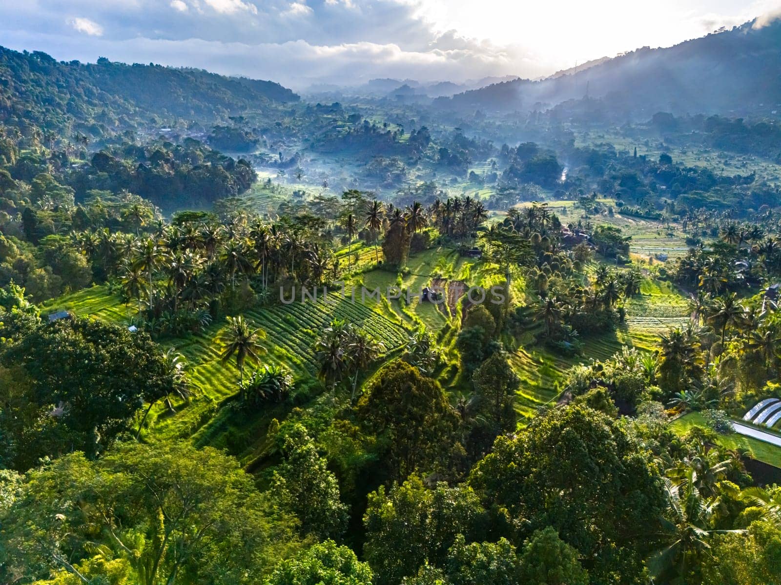 Agricultural landscape of Sidemen, in Karangasem Regency, Bali, Indonesia