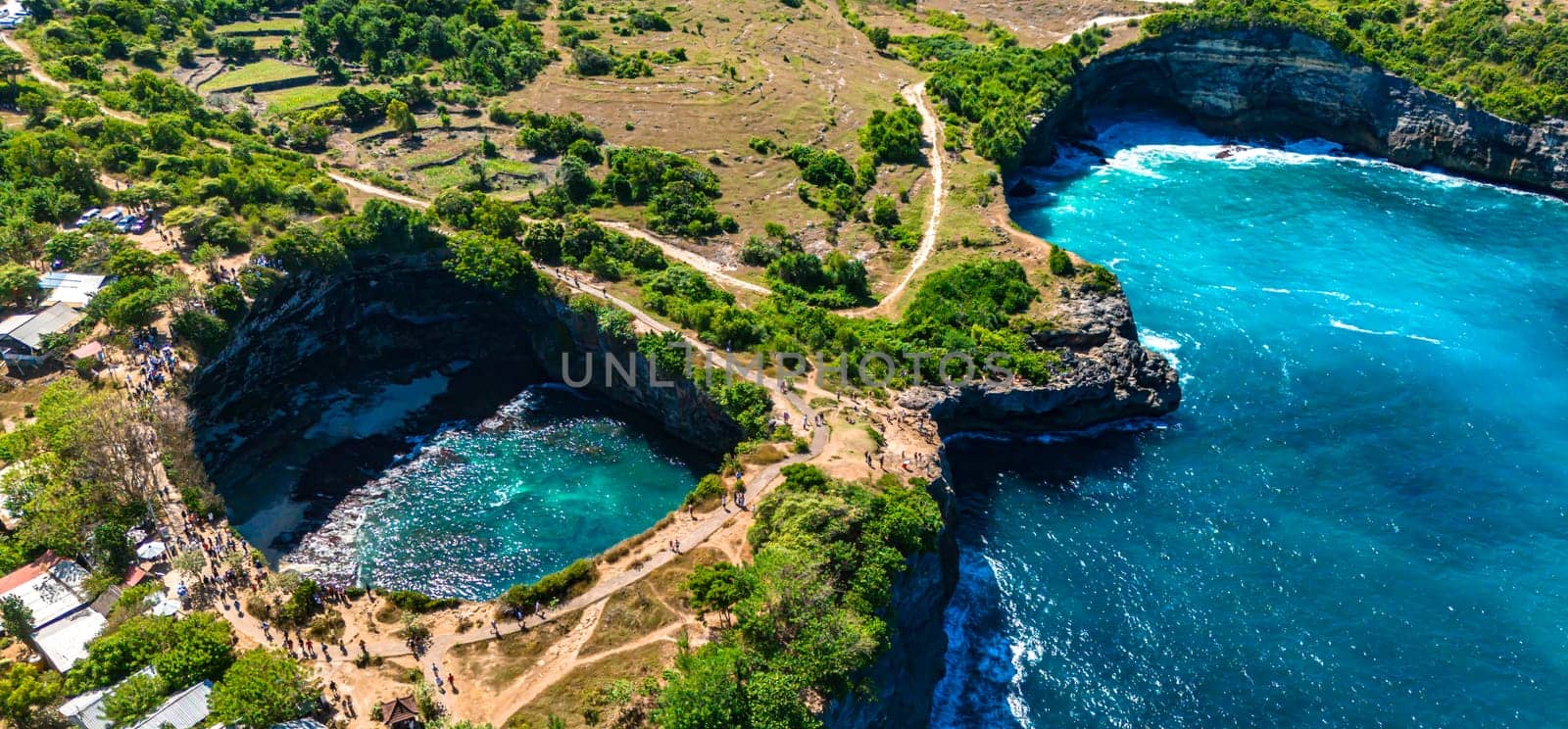 Airview of Broken Beach on Nusa Penida Island, Indonesia