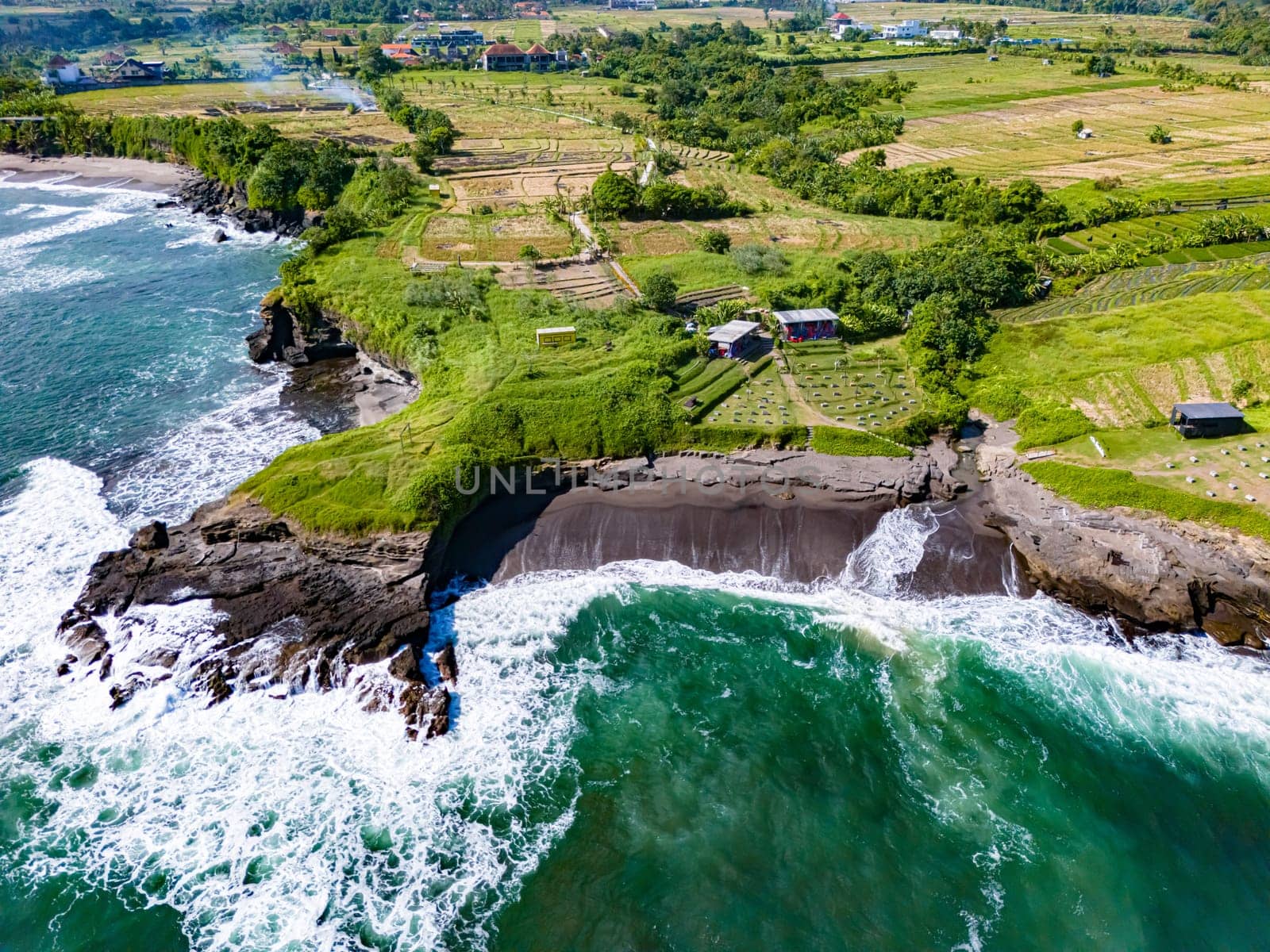 Cliff sea coast near Tanah Lot, Bali, Indonesia