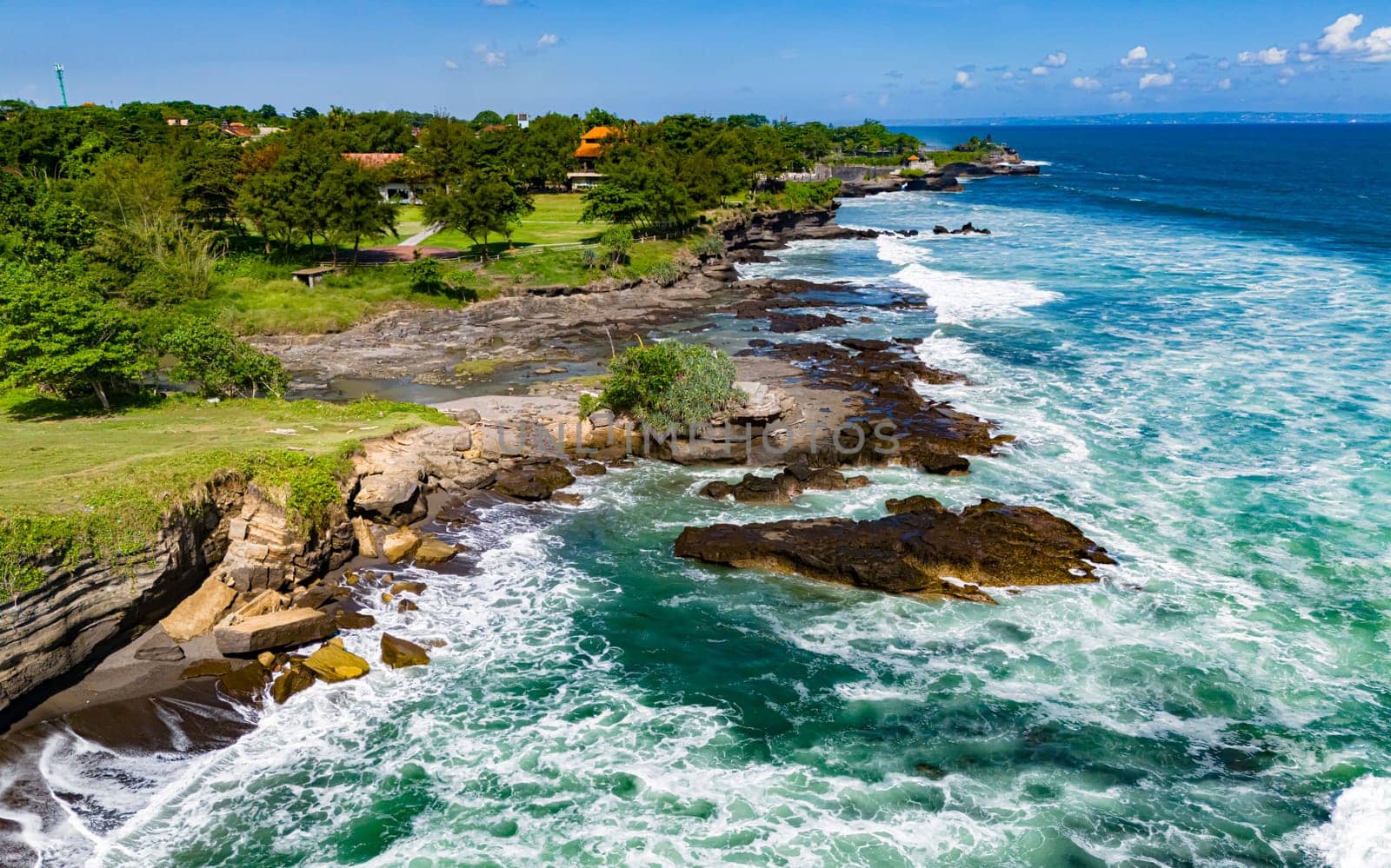 Cliff sea coast near Tanah Lot, Bali, Indonesia