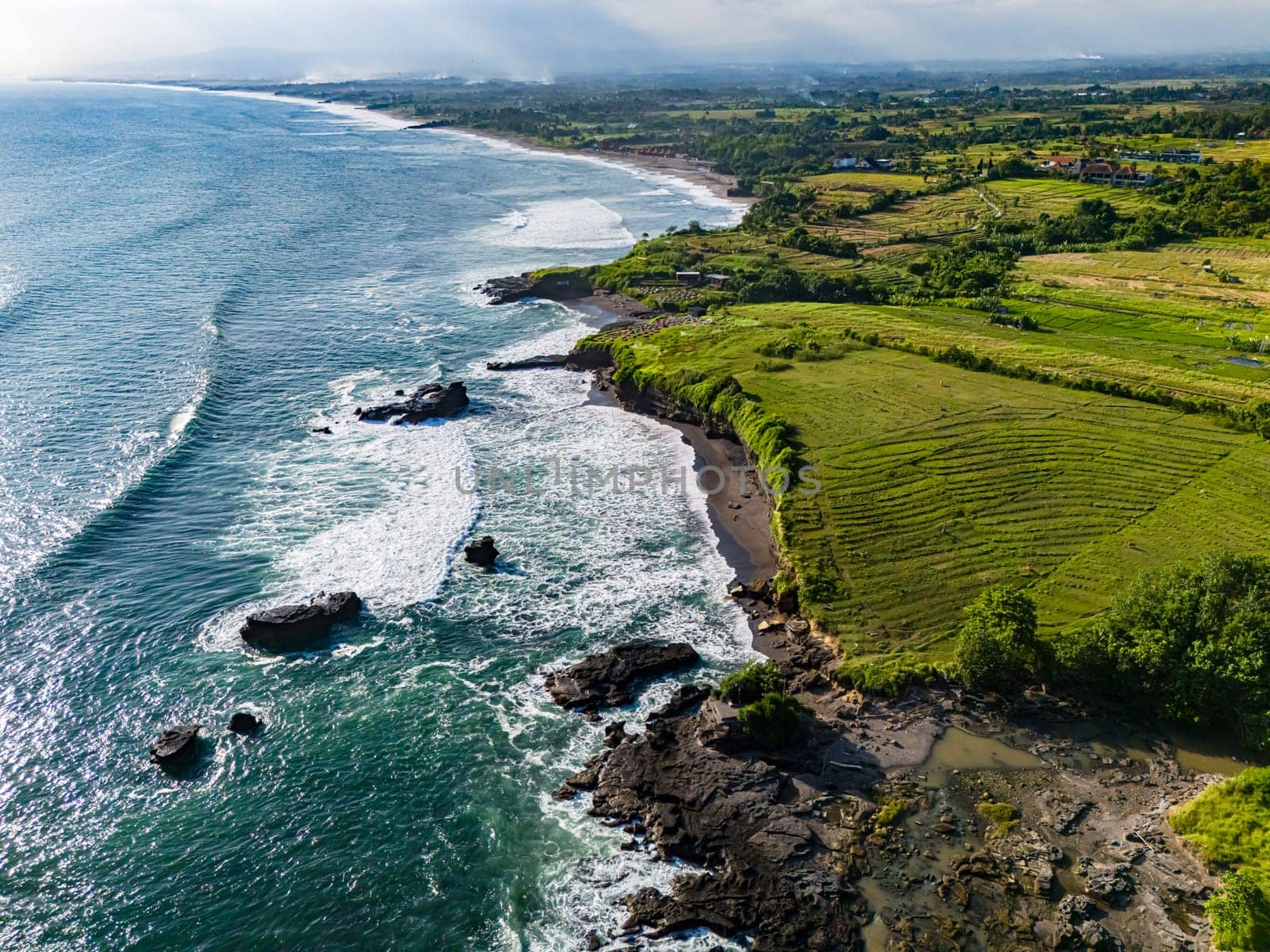 Cliff sea coast near Tanah Lot, Bali, Indonesia