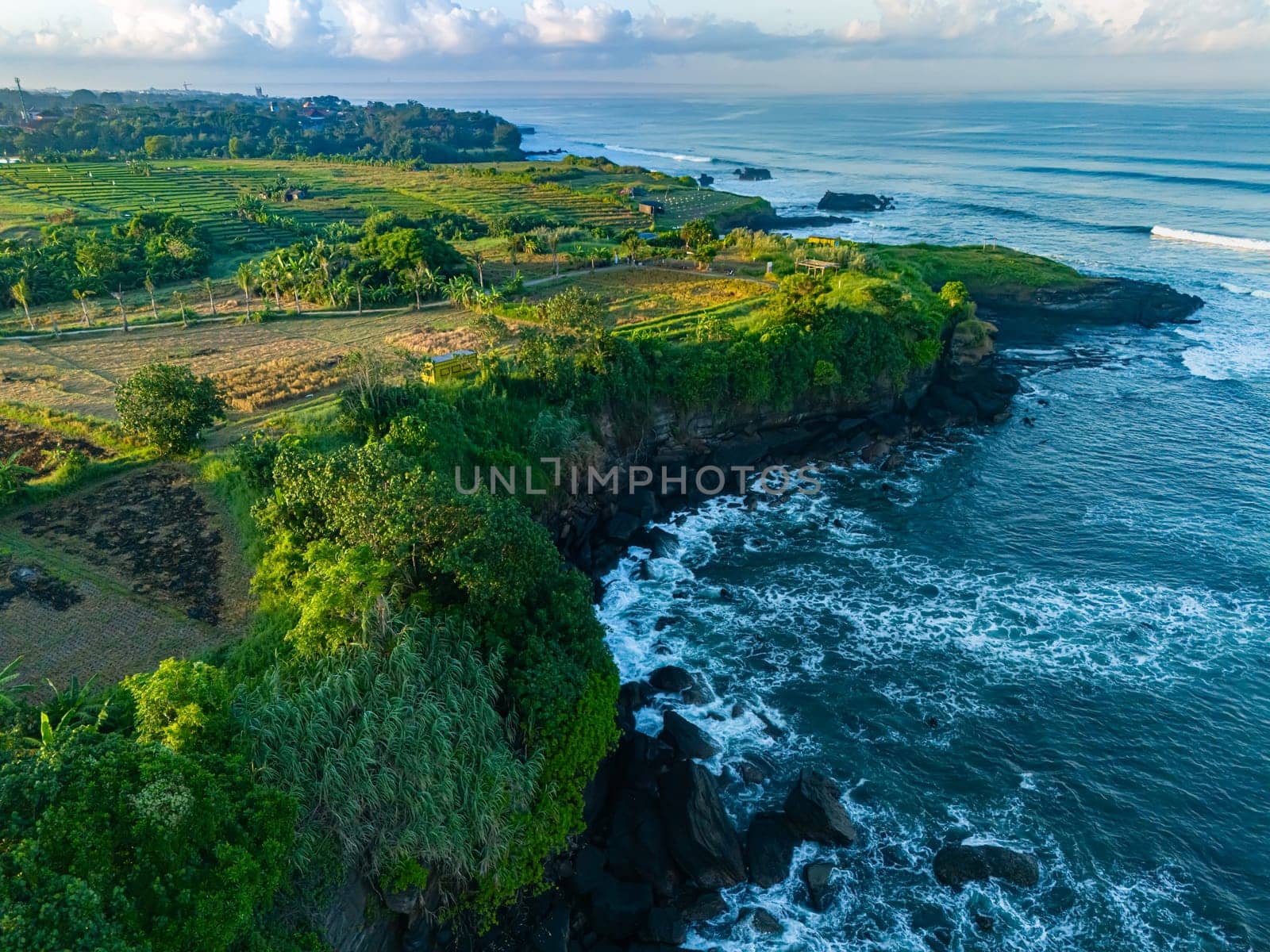 Cliff sea coast near Tanah Lot, Bali, Indonesia