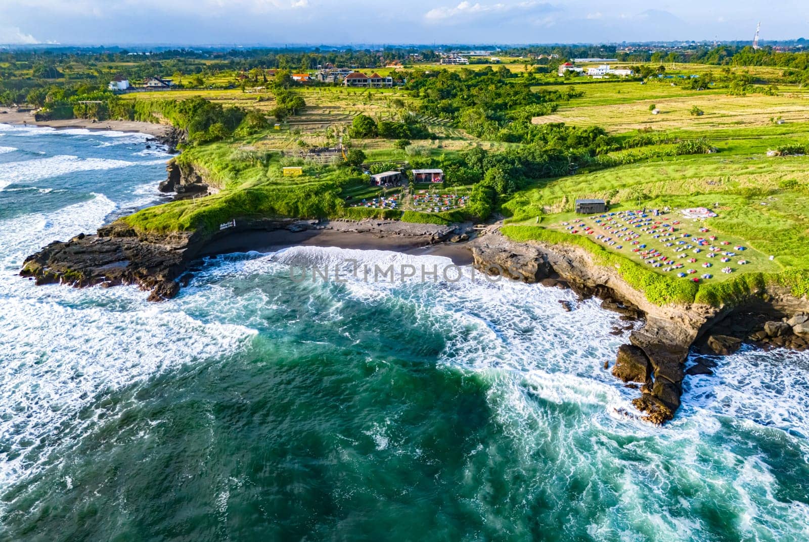 Cliff sea coast near Tanah Lot, Bali, Indonesia