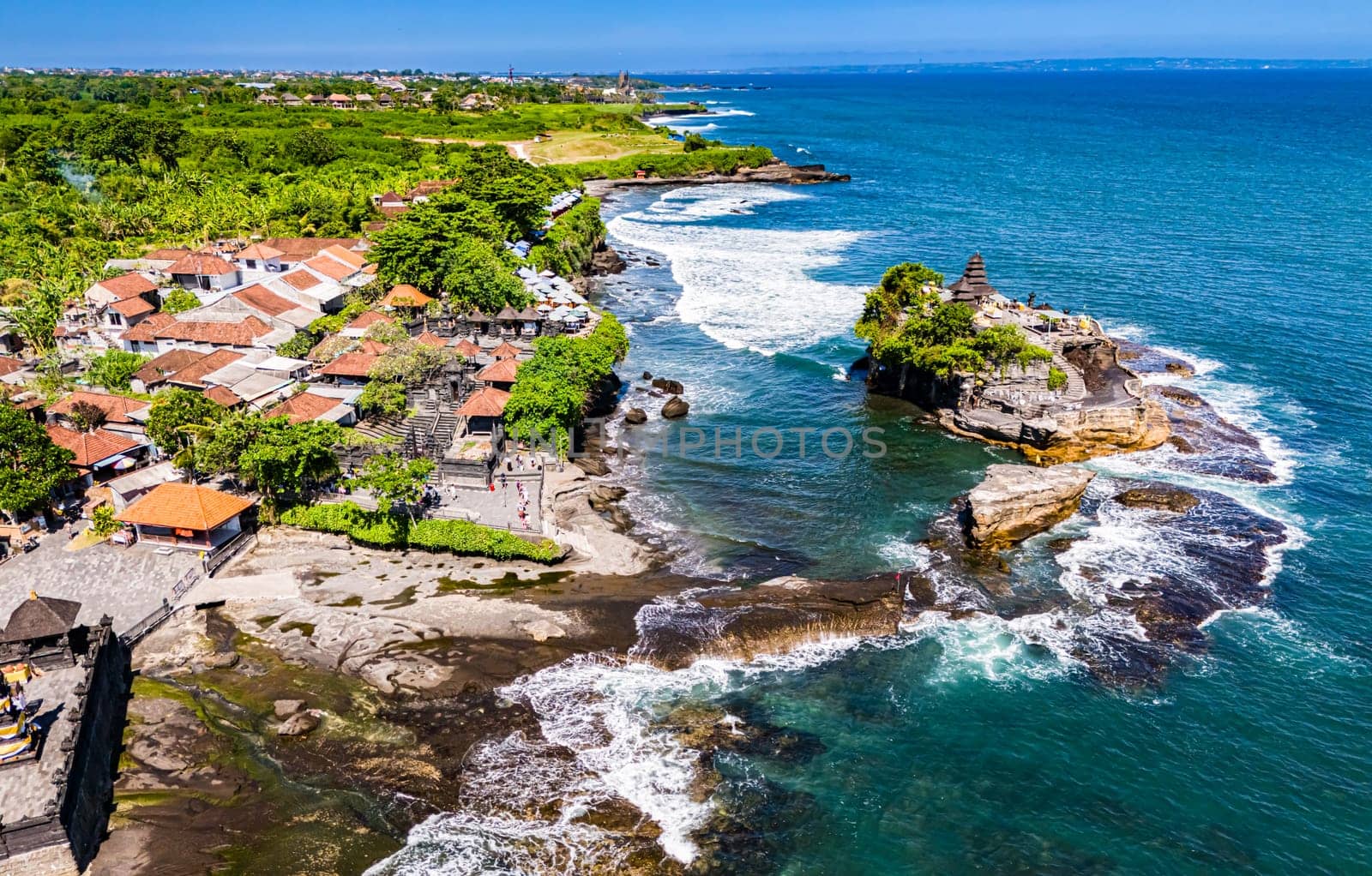 Cliff sea coast at Tanah Lot, Bali, Indonesia