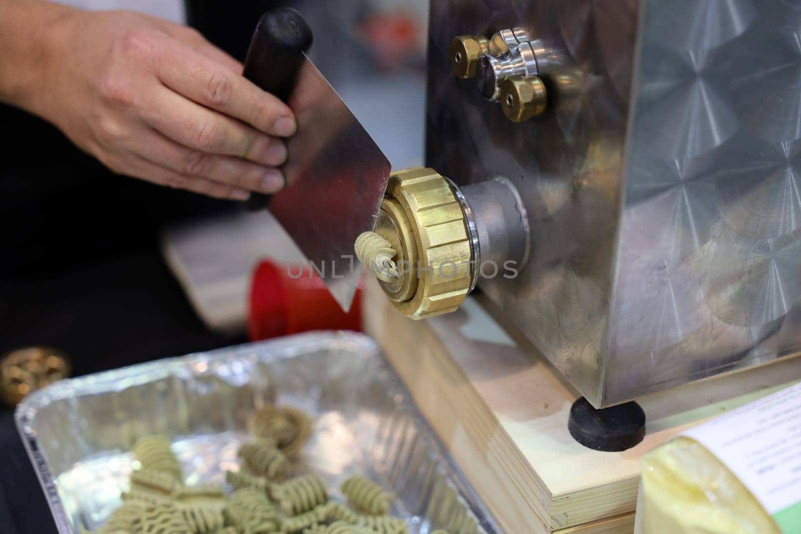 Italian pasta made using a pasta machine according to a traditional recipe