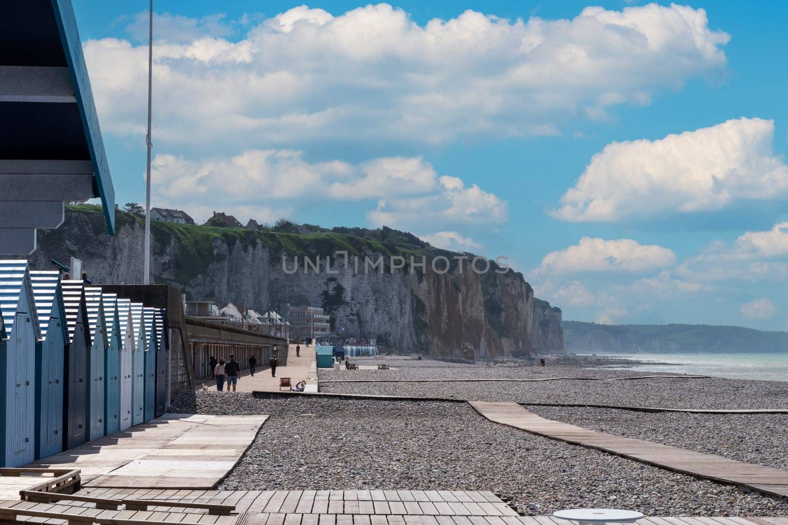 Dieppe, Beach and cliff in Dieppe area. Normandy, France