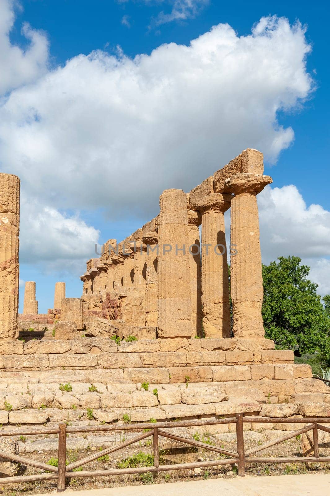 Agrigento, Sicily, Italy May 3 2024: The Temple of Juno in the Valley of the Temples in Agrigento