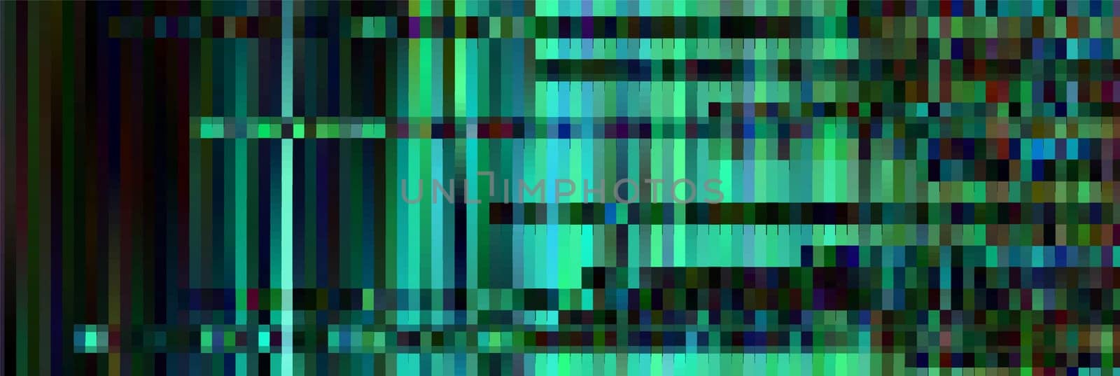 Trendy line art pattern with glitch on dark background. Modern style vector. Abstract blue geometric element