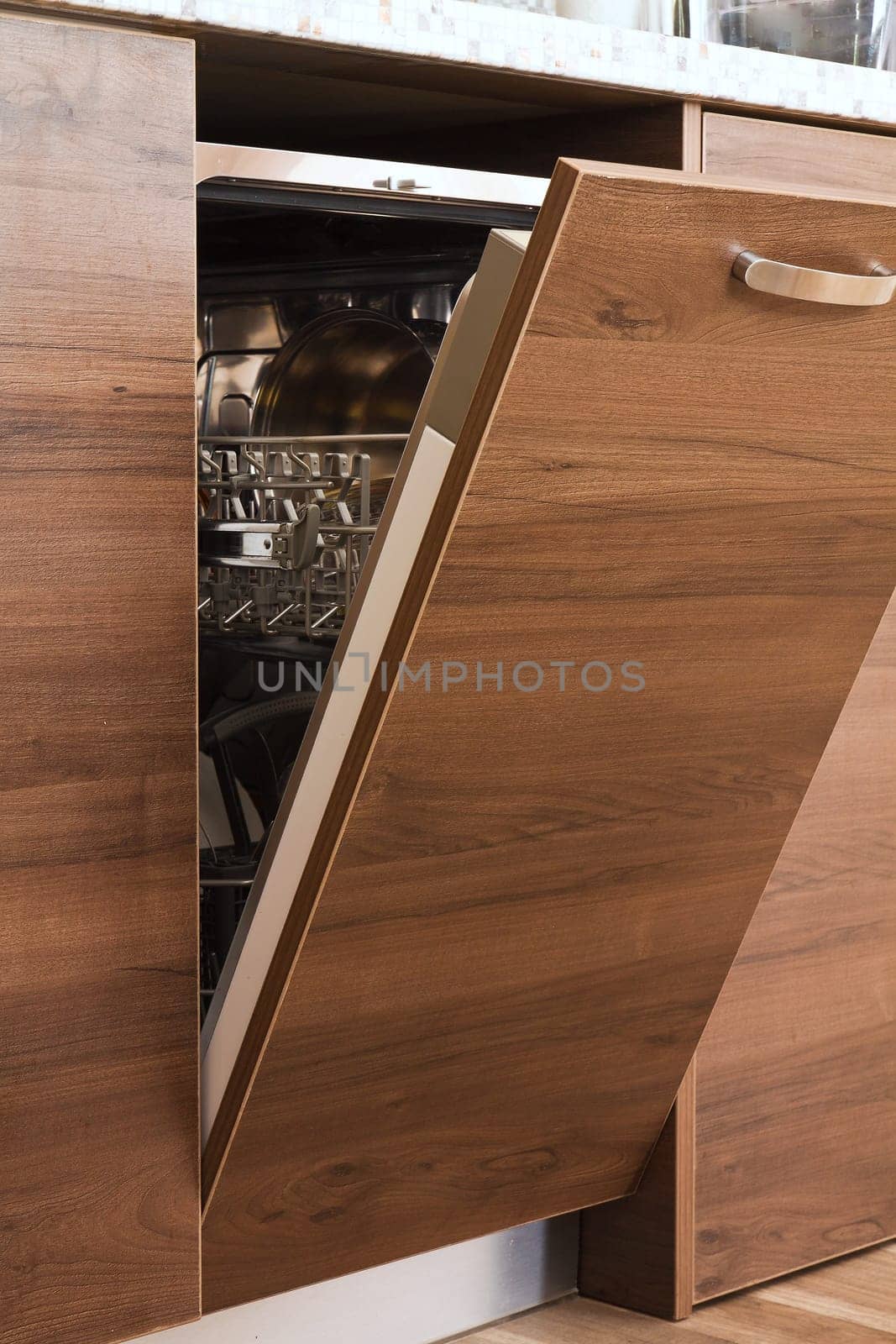 Digital modern home dishwasher Built-in kitchen cabinet