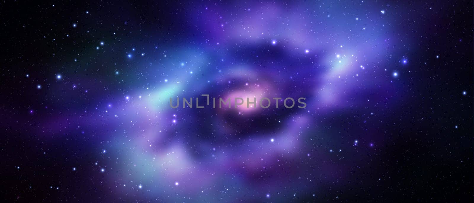 Space vector background with realistic nebula and shining stars. Magic colorful galaxy