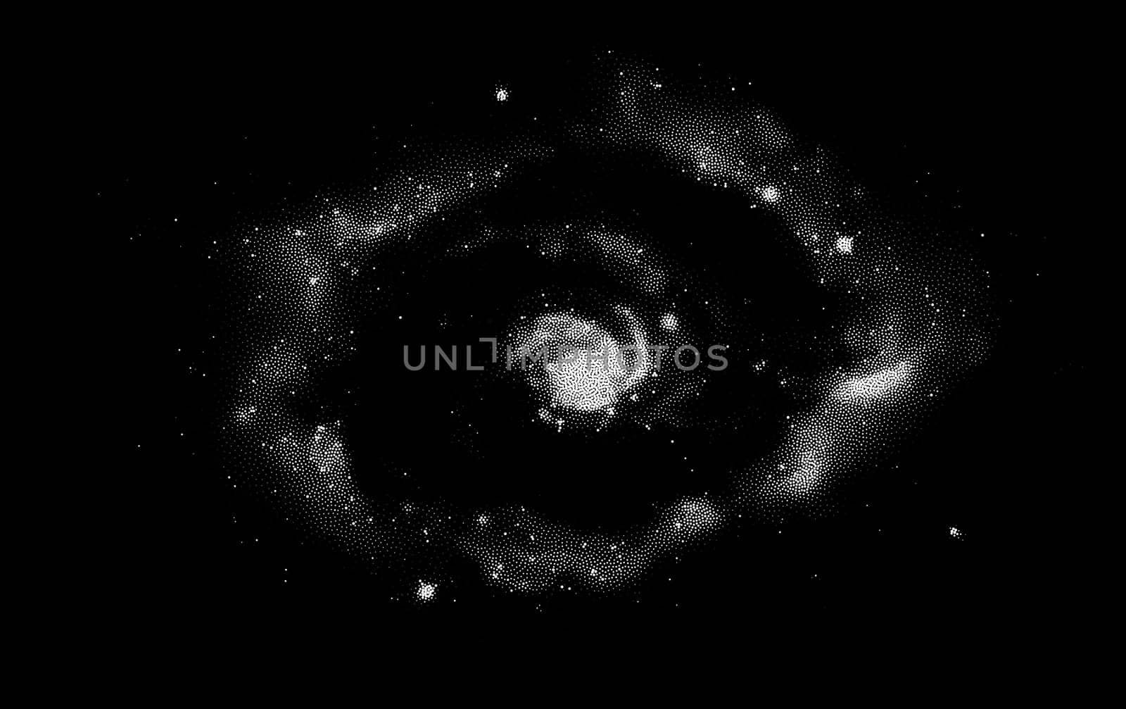 Galaxy vector background black and white