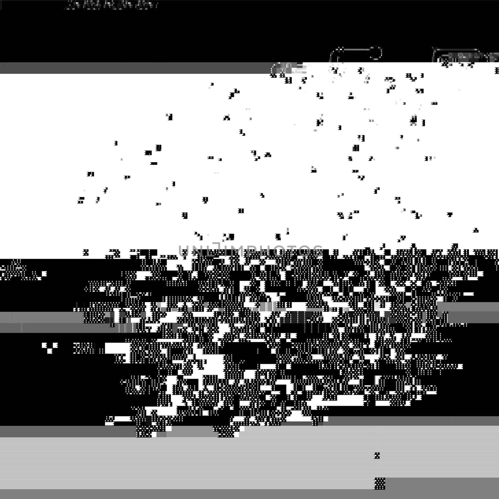 Trendy glitch pattern on dark background. Abstract vector geometric elements