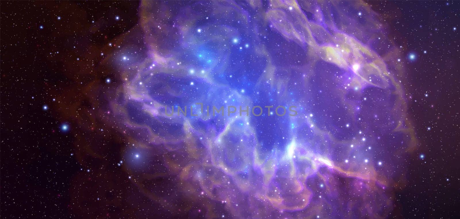 Space vector background with realistic nebula and shining stars. Magic colorful galaxy