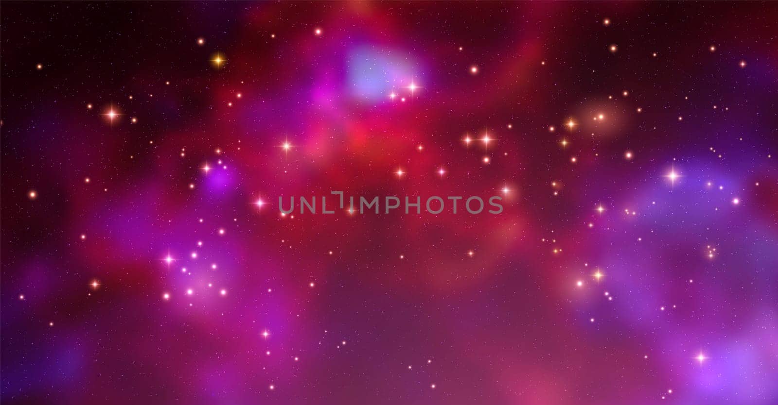Space vector background with realistic nebula and shining stars. Magic colorful galaxy