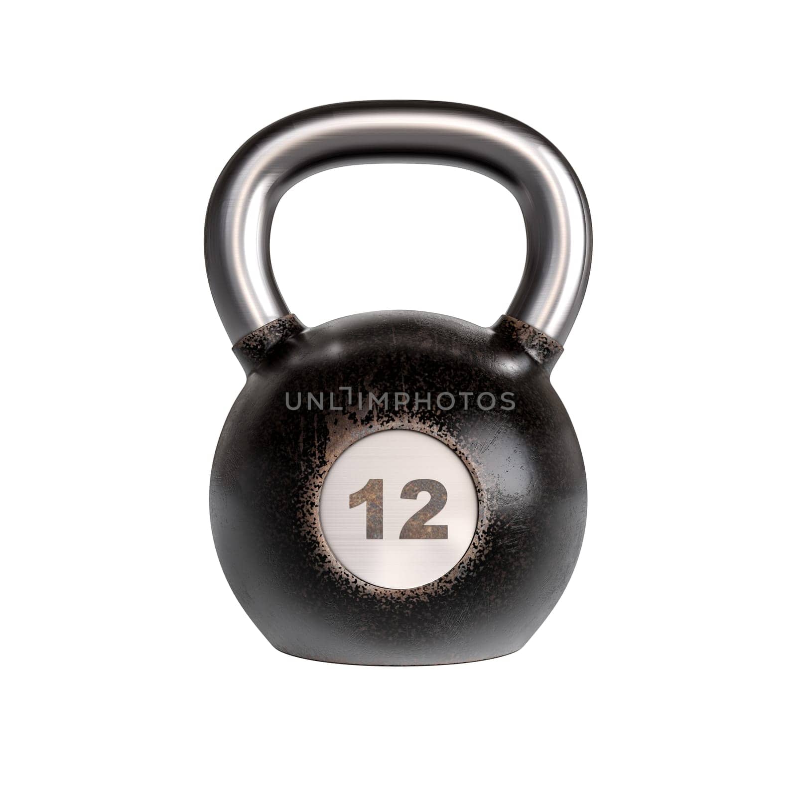 Black  kettlebell isolated  transparent background gym sport