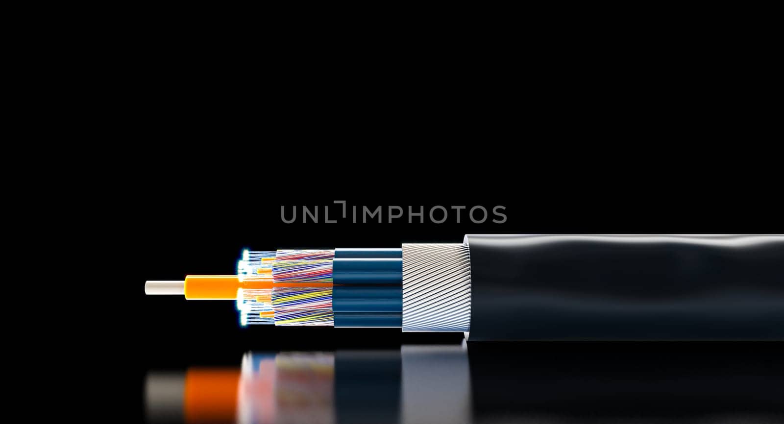 cable  optical fibers  connection, speed, fast, broadband dark background