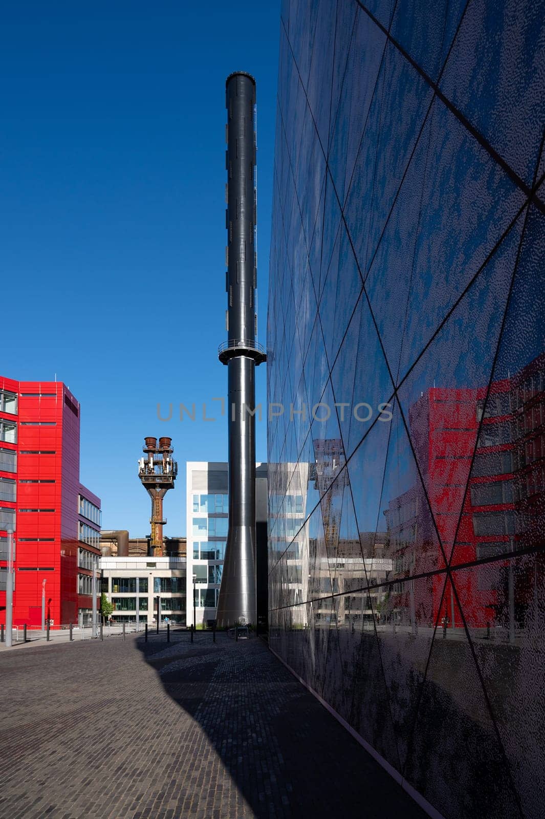 Le Fonds Belval Esch sur Alzette, center of the Luxembourg iron and steel industry, smelting works and blast furnace mixed with modern architecture, 10.06.2024
