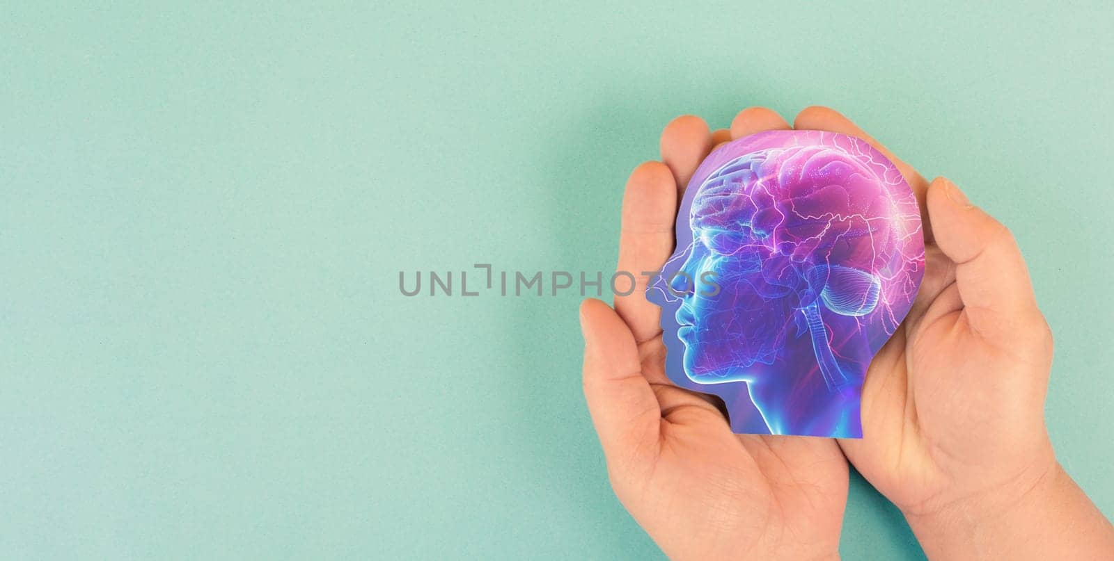 Epilepsy seizure, migraine headache attack, tumor, psychological pressure and stress, mind with burnout or trauma, human brain