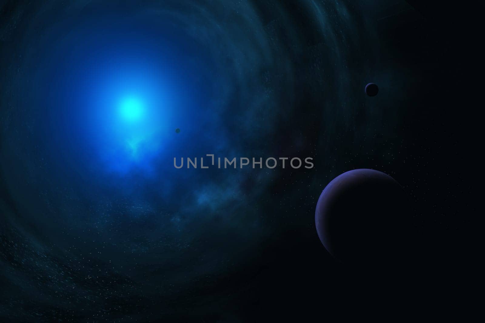 Celestial digital art, blackhole in outer space showing the beauty of space exploration. planet texture furnished by NASA,