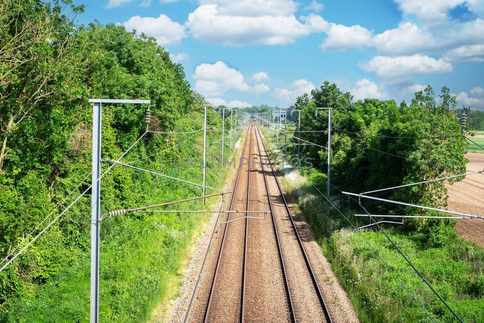 view of railway in the countryside