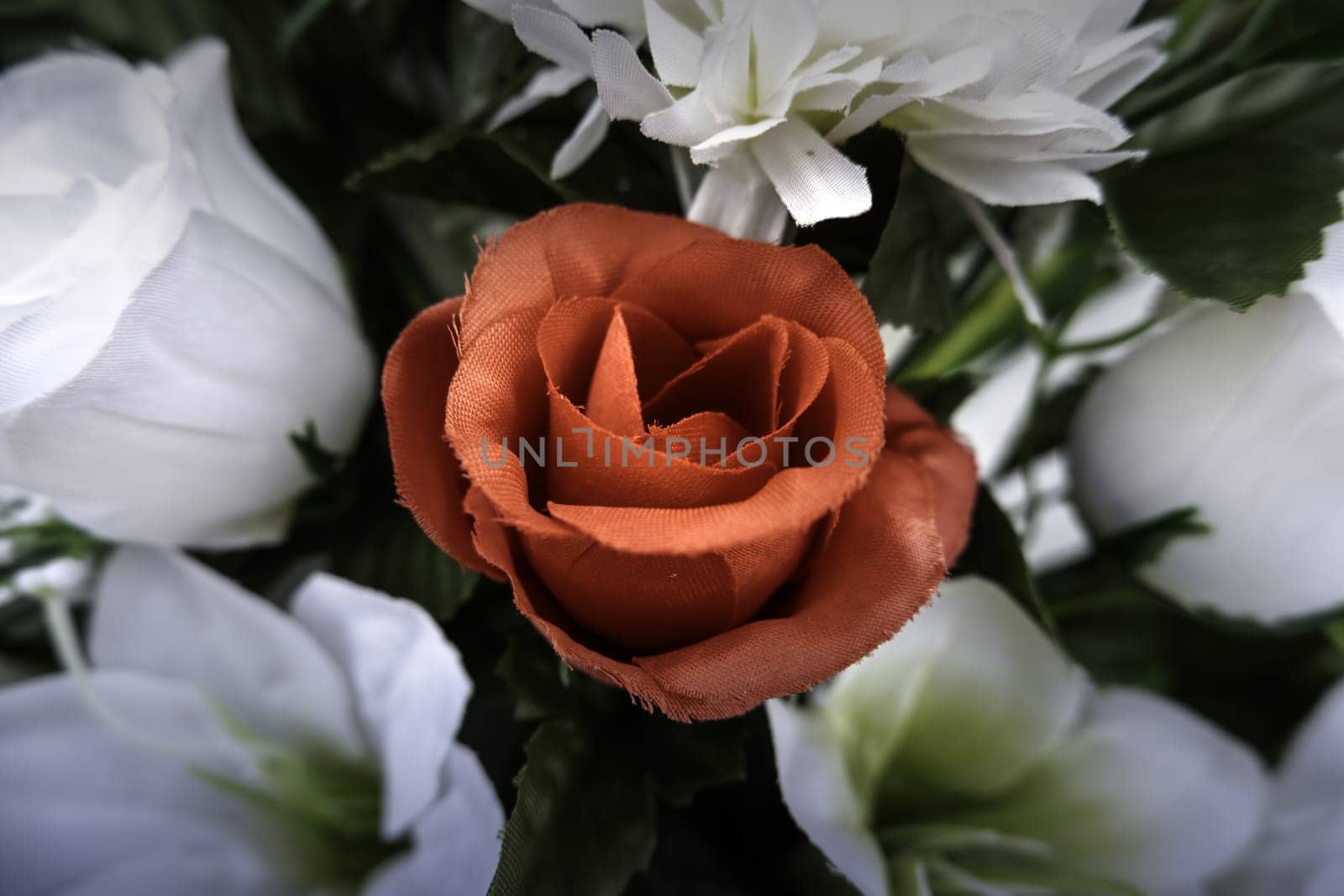 Detail of old bouquet of flowers, romantic gift