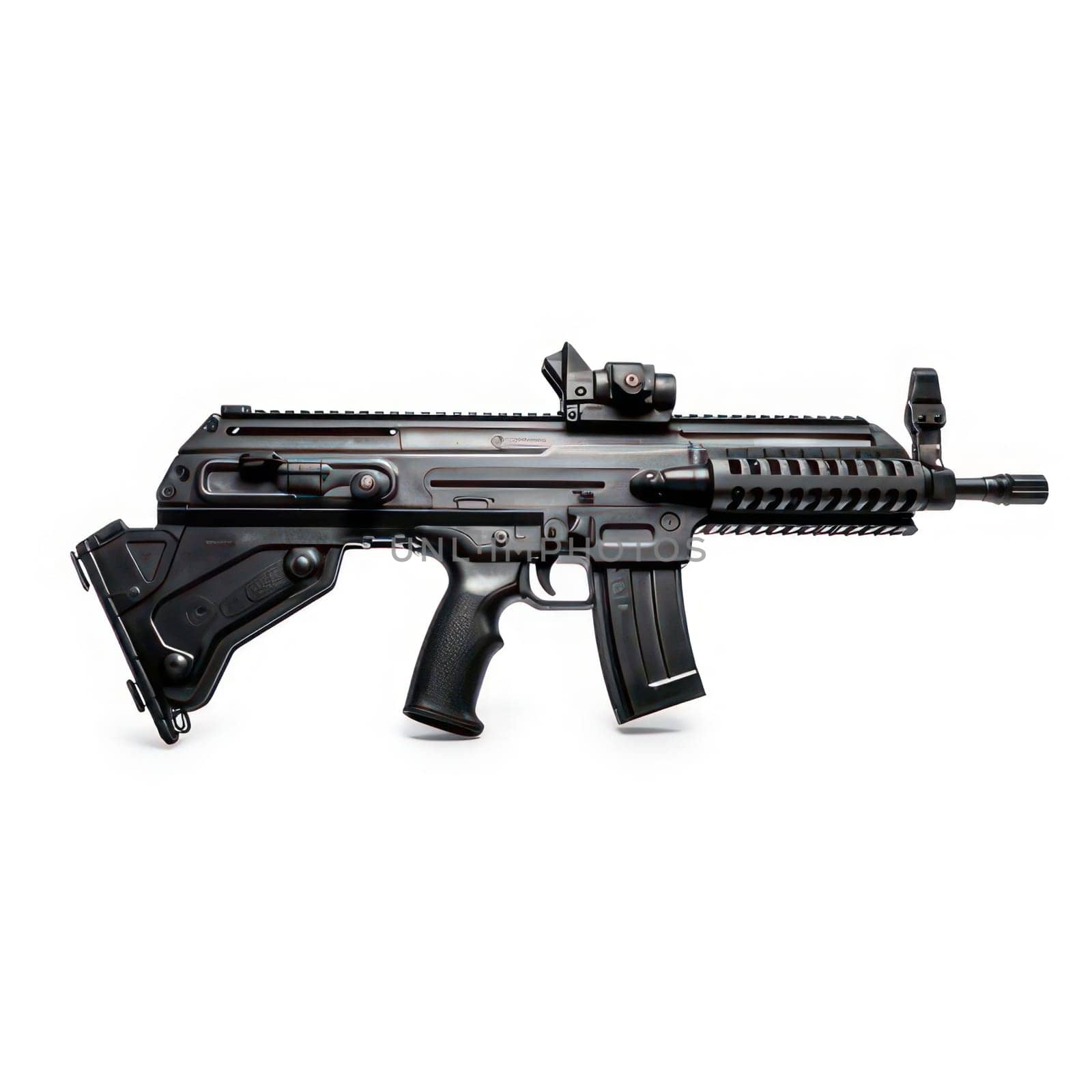 F2000 tactical assault rifle isolated on white AI generated image