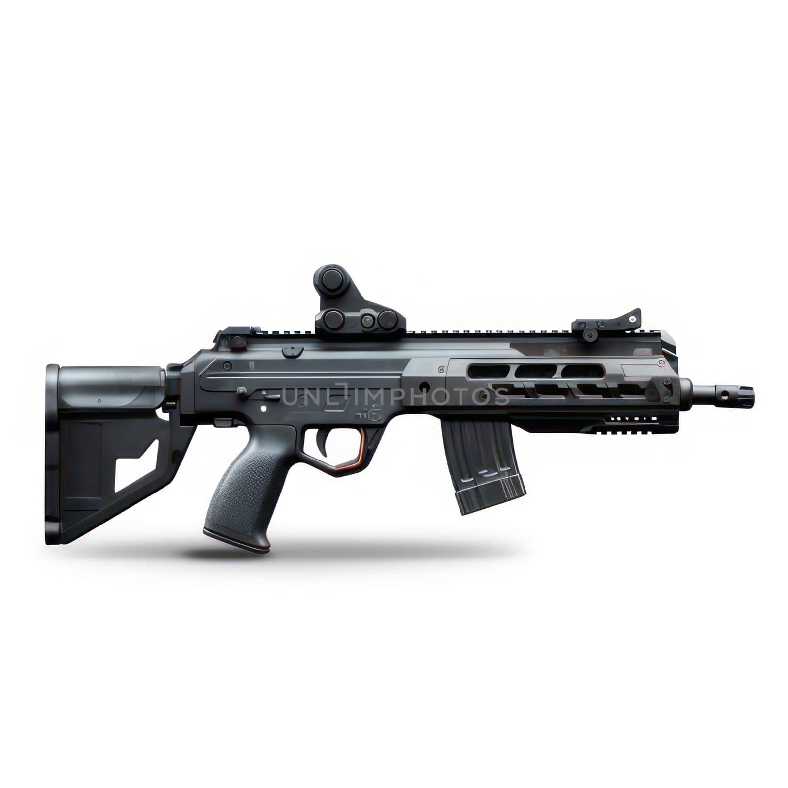 F2000 tactical assault rifle isolated on white AI generated image