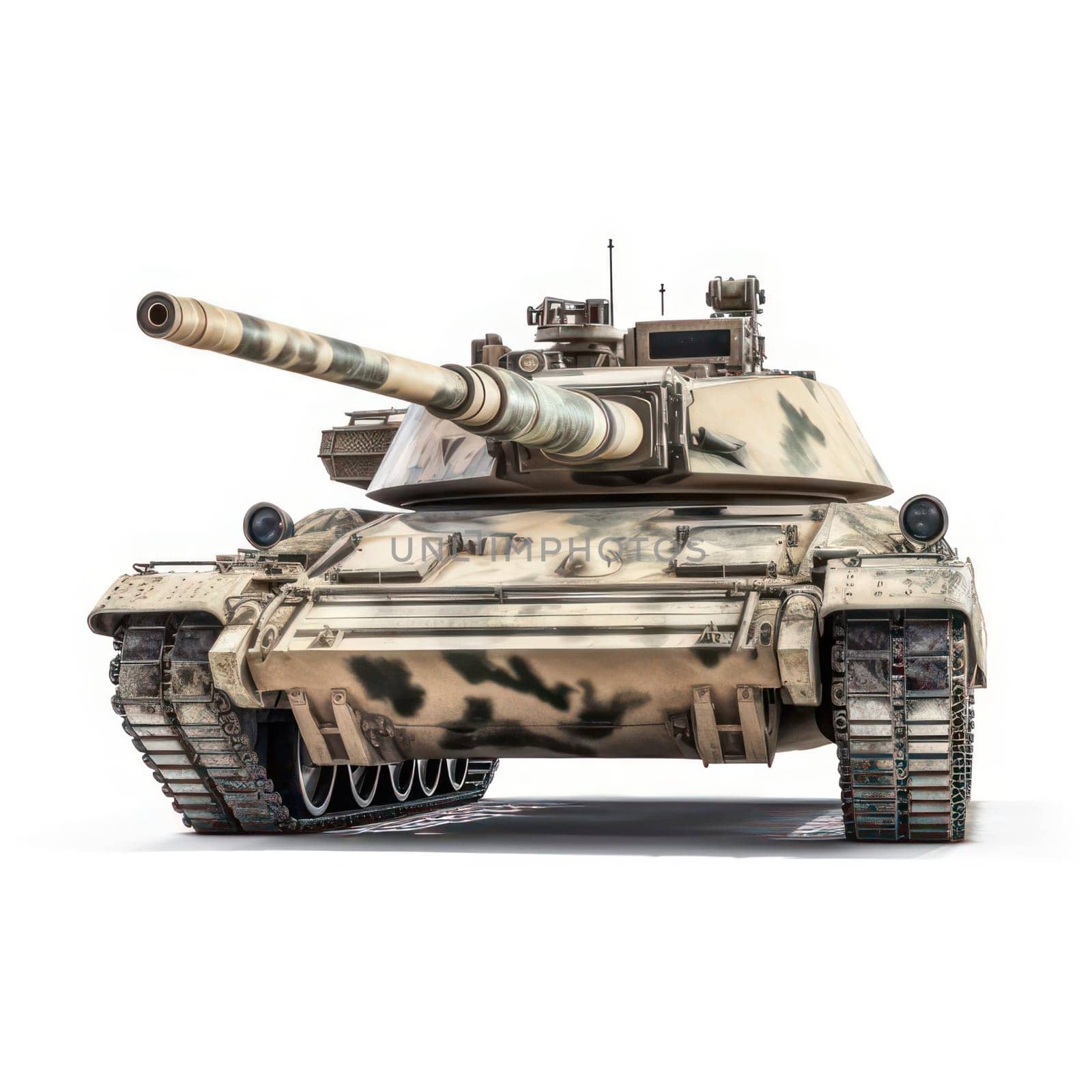 Leopard 1 main battle tank isolated on white AI generated image