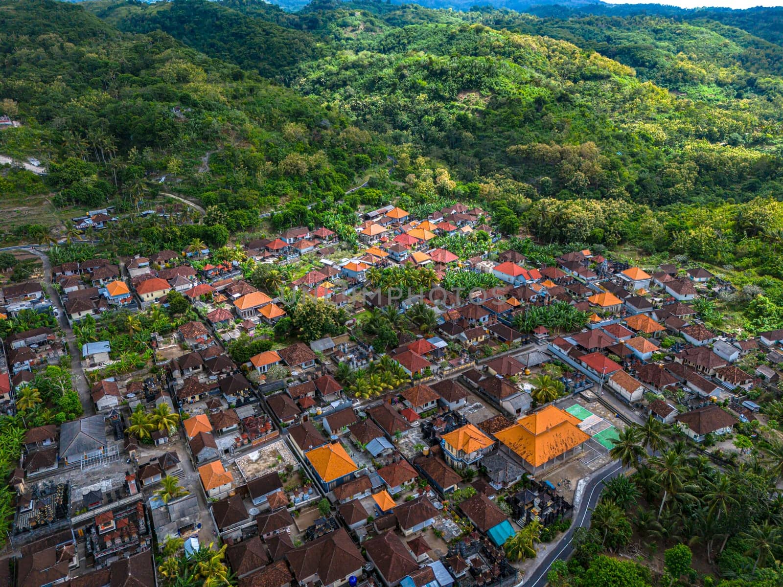 Village of Pejukutan on Nusa Penida Island, in Klungkung Regency, Indonesia