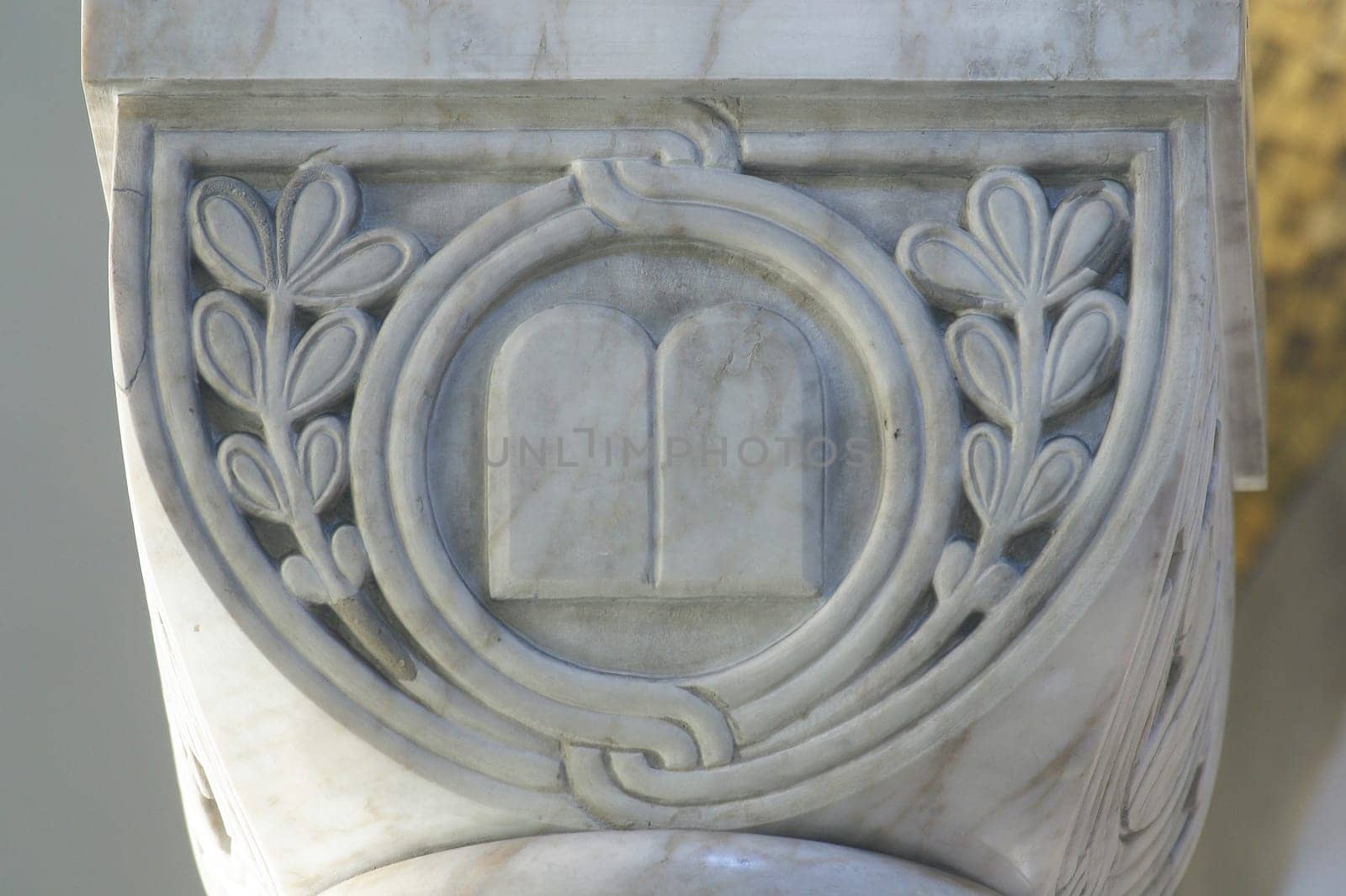 The Ten Commandments on a pillar in the church of Saint Blaise in Zagreb, Croatia