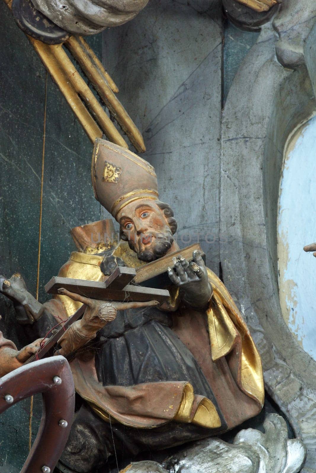 Statue of the saint on the altar of St. Francis of Assisi in the church of St. Catherine of Alexandria in Krapina, Croatia