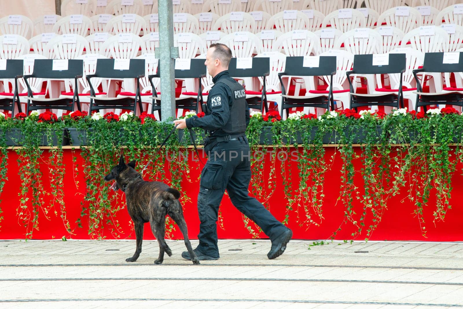 National Day Luxembourg, celebration of the Grand Duke´s birthday, military parade with luxembourgish army, police, fire department, rescue service and armed forced, Luxembourg city, 23.06.2024