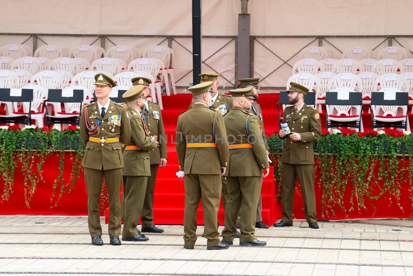 National Day Luxembourg, celebration of the Grand Duke´s birthday, military parade with luxembourgish army, police, fire department, rescue service and armed forced, Luxembourg city, 23.06.2024