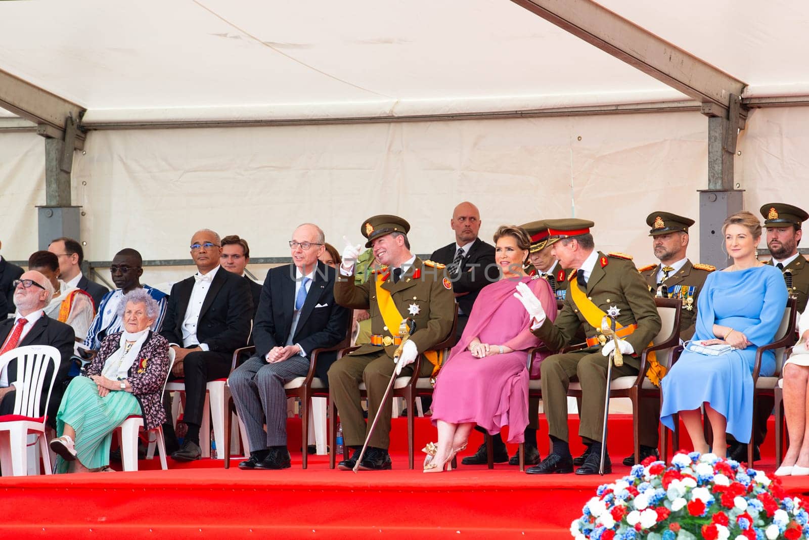 National Day Luxembourg, celebration of the Grand Duke´s birthday, military parade with luxembourgish army, police, fire department, rescue service and armed forced, Luxembourg city, 23.06.2024