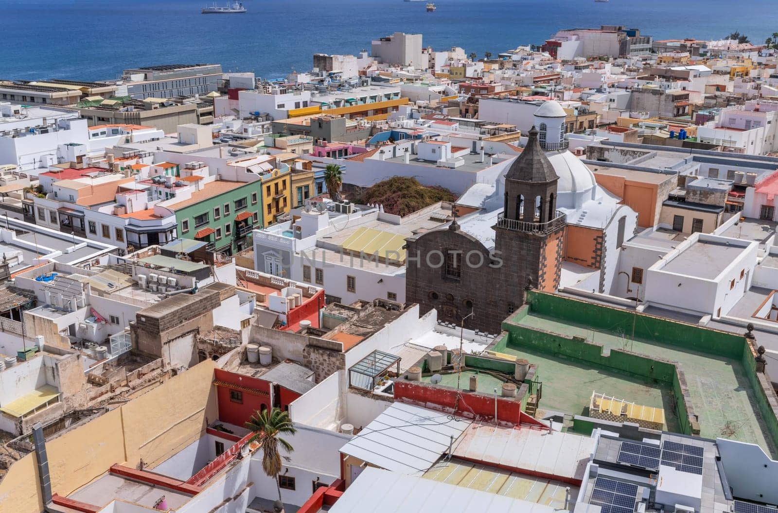 Gran Canaria, Spain: March 21, 2024: View on Las Palmas, capital of Gran Canaria, Canary Islands, Spain