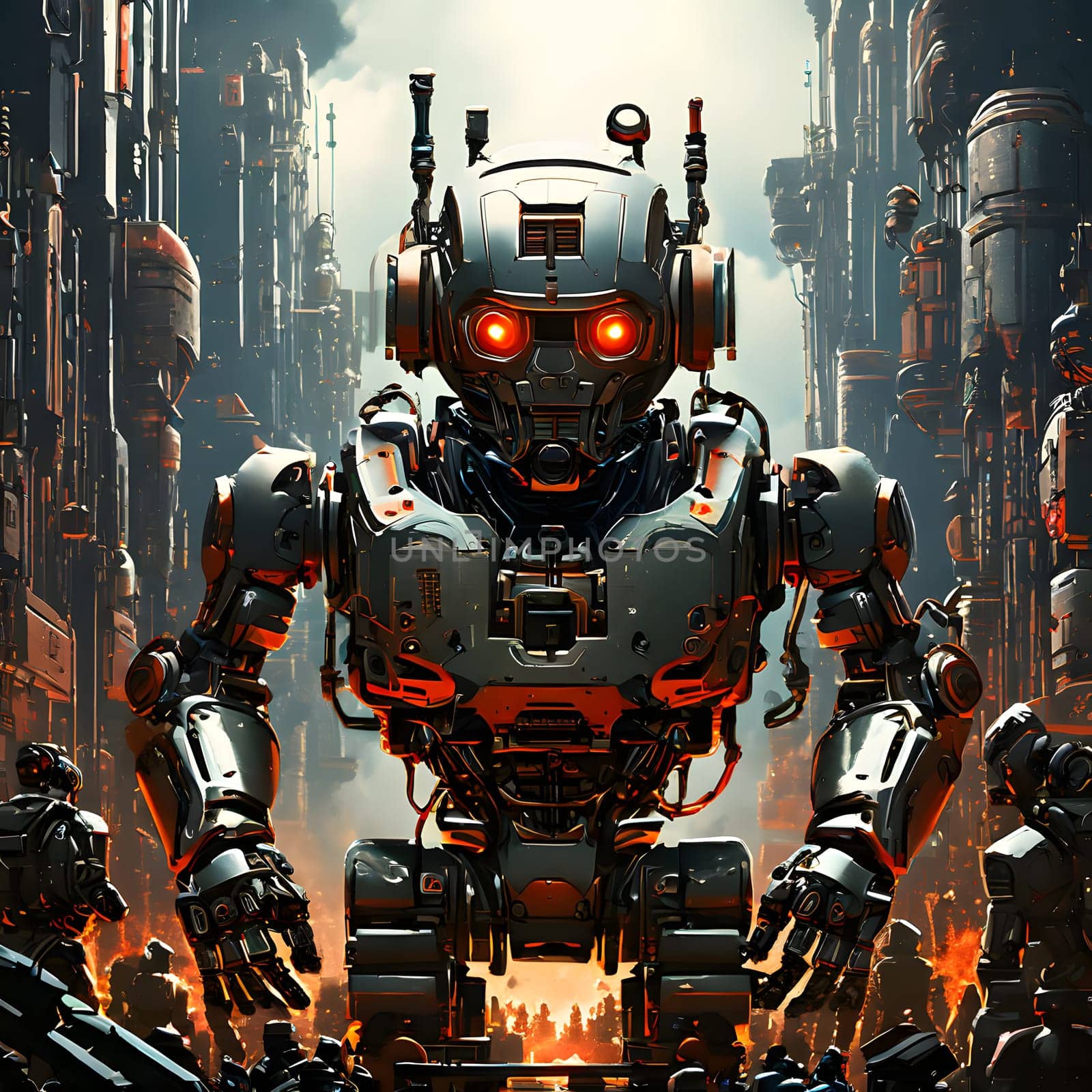 futuristic future humanoid robots in series production