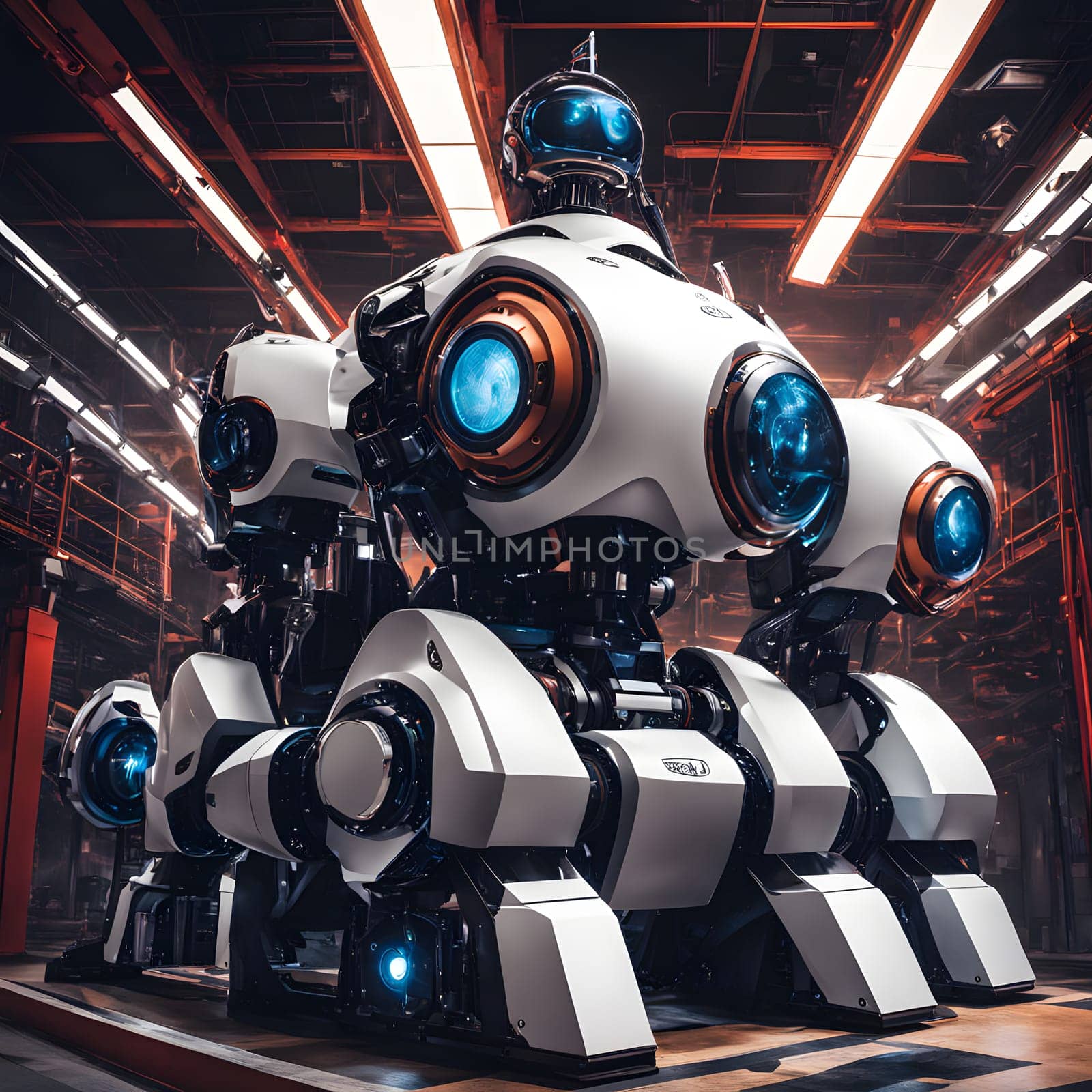 futuristic future humanoid robots in series production