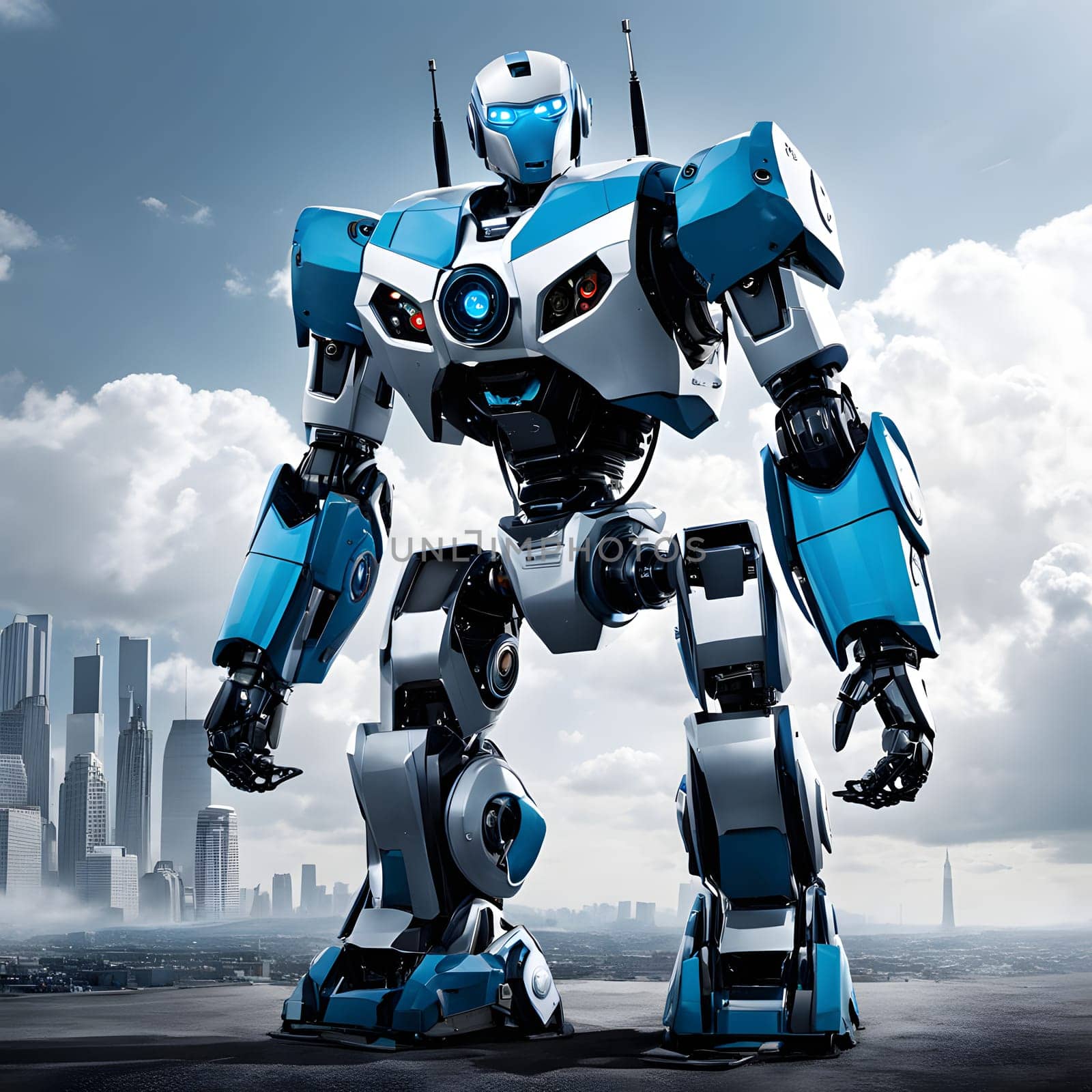 futuristic future humanoid robots in series production