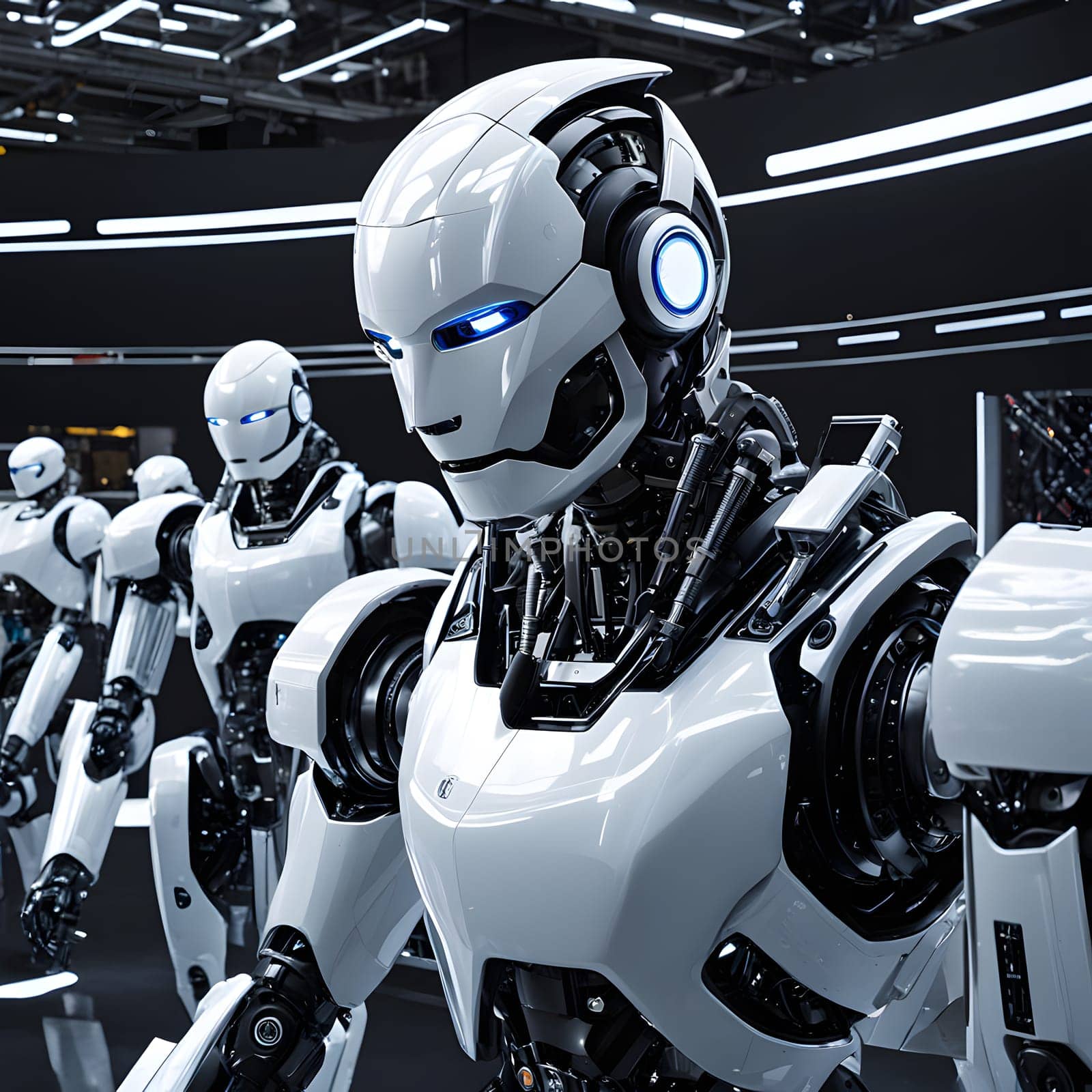 futuristic future humanoid robots in series production