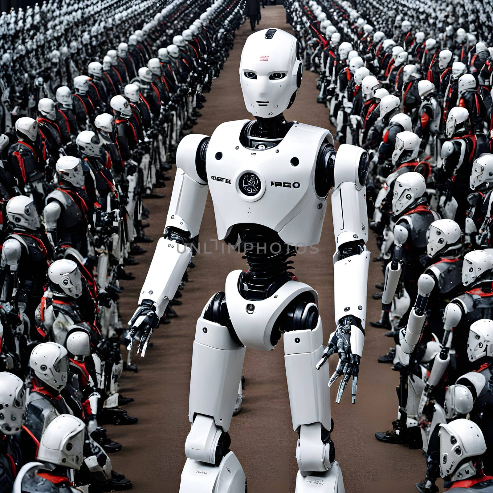 futuristic future humanoid robots in series production