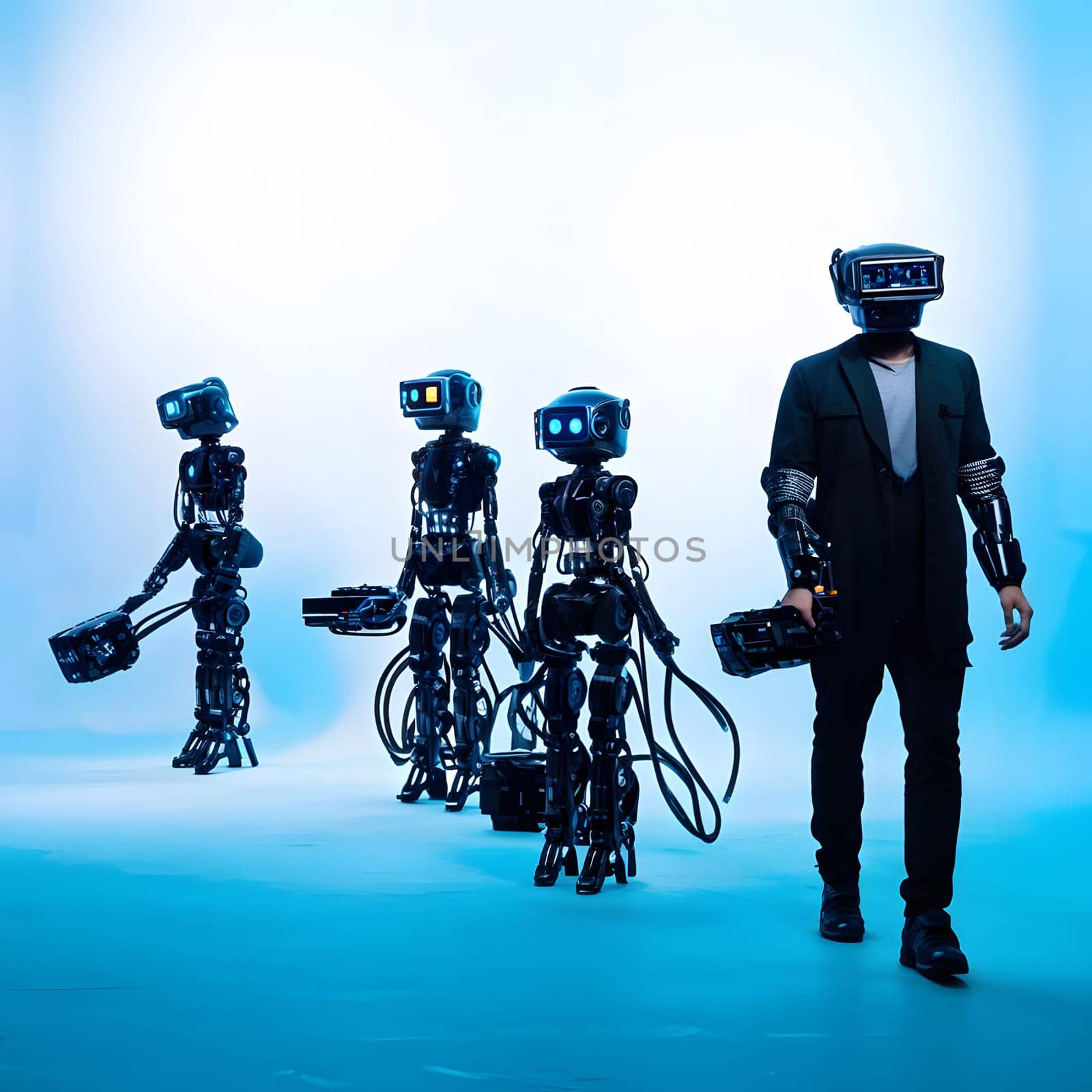 futuristic future humanoid robots in series production