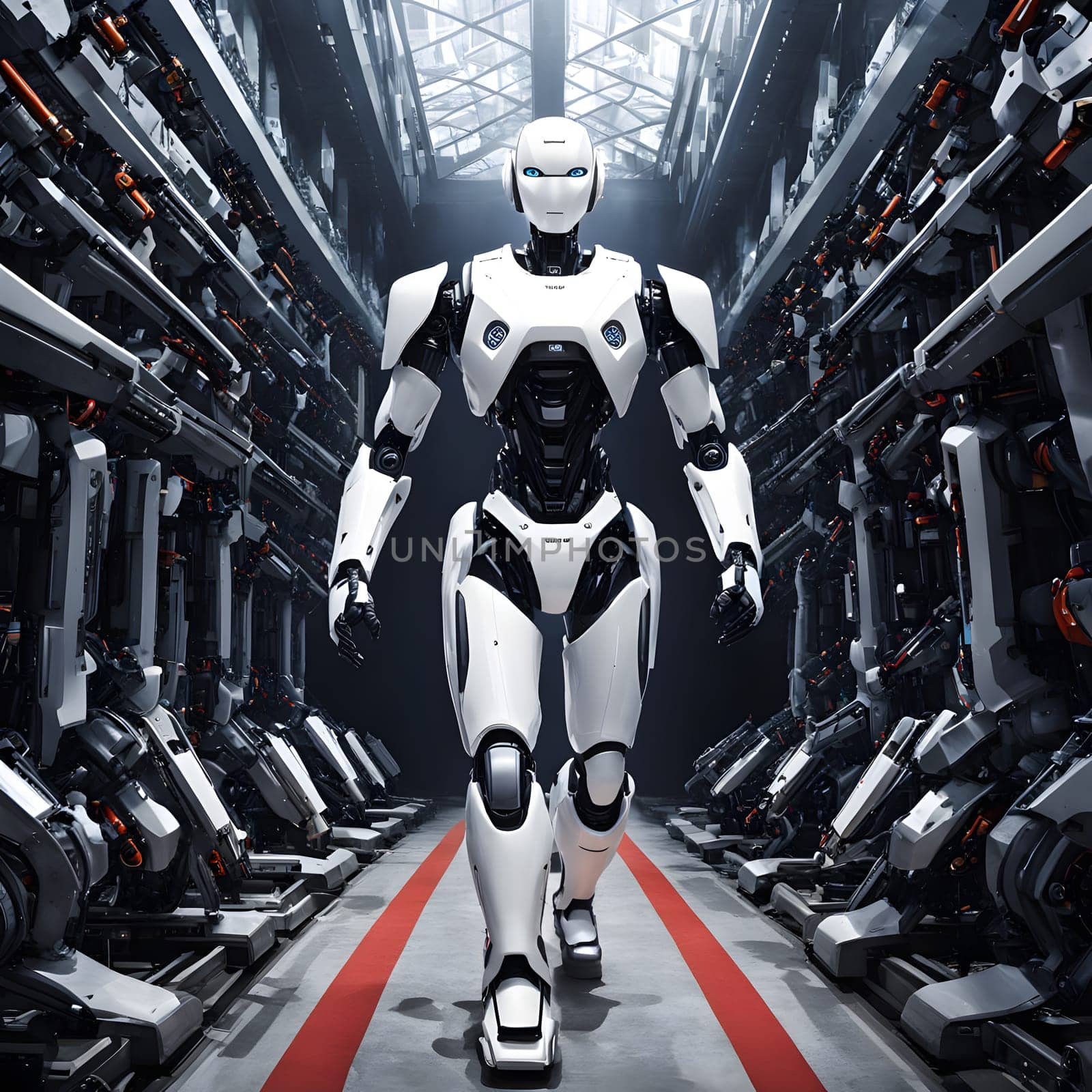 futuristic future humanoid robots in series production