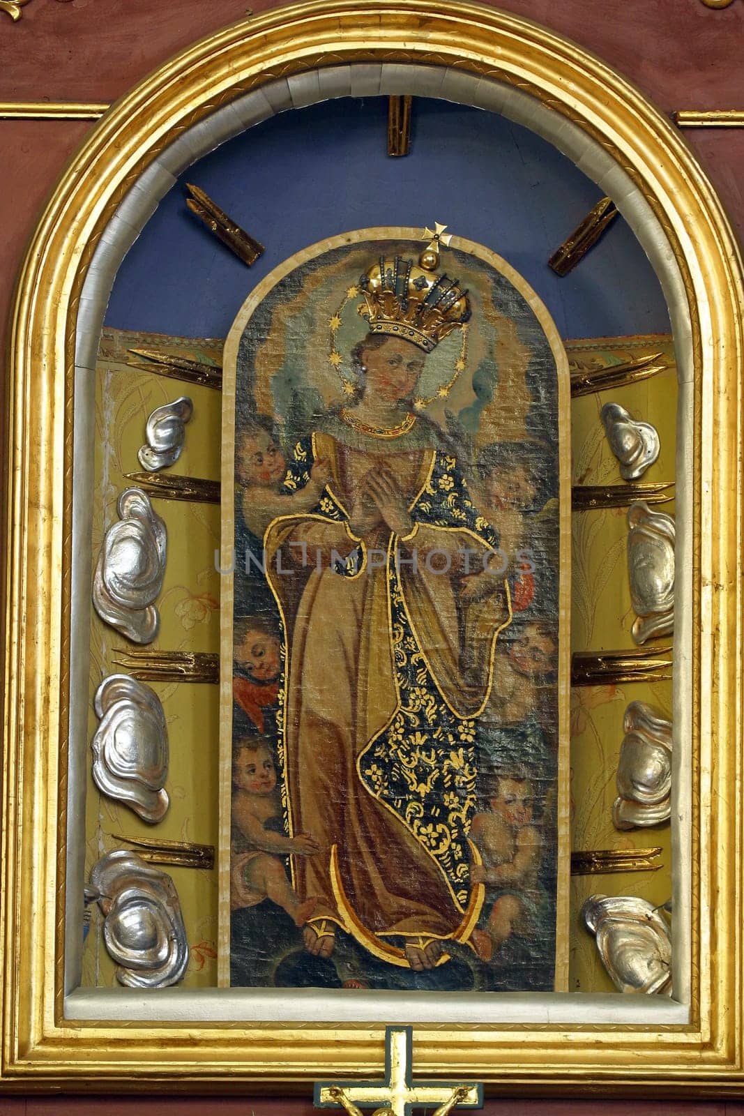 Our Lady of Kunagora, altar in parish church Assumption of the Virgin Mary in Pregrada, Croatia